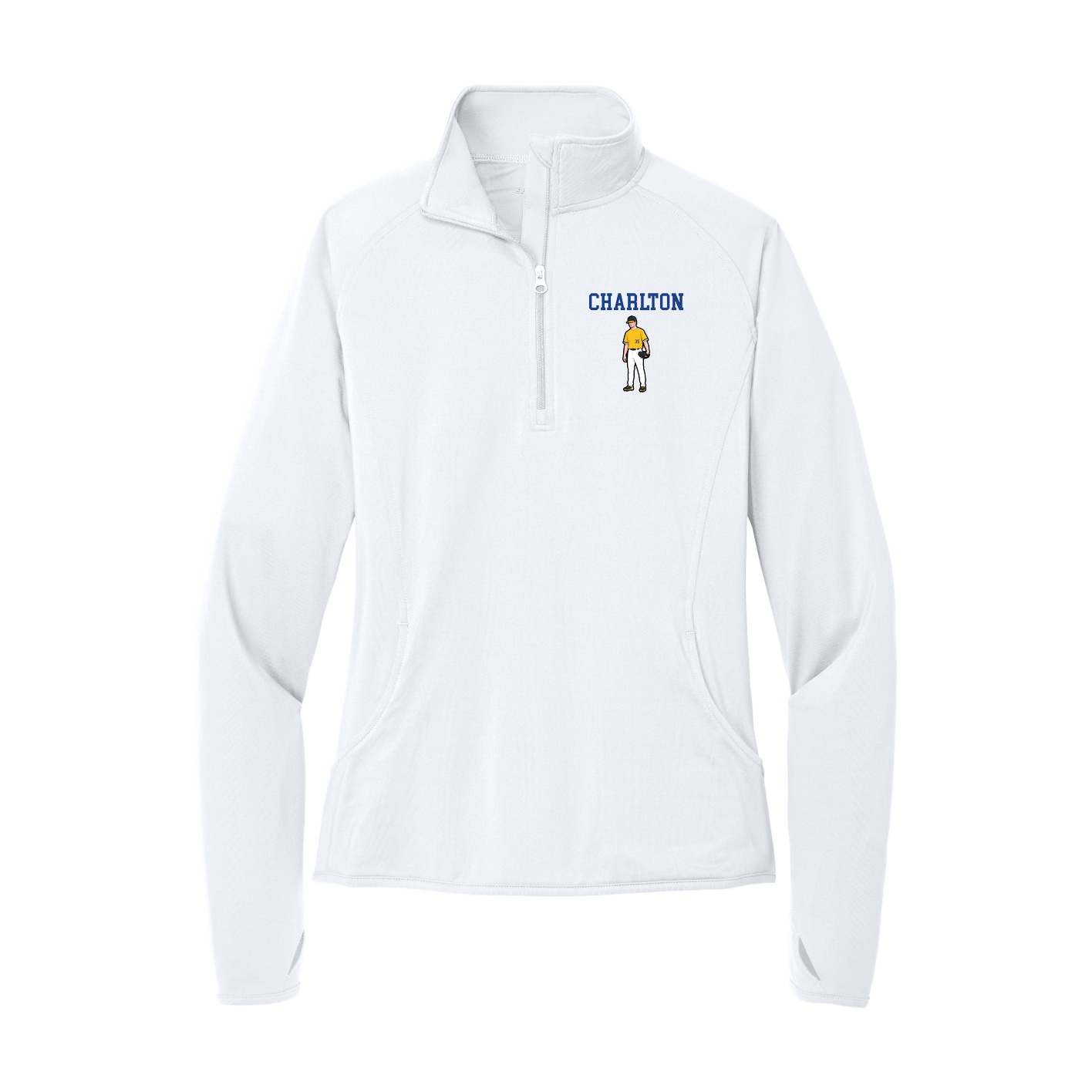 Women's Q-Zip Pullover — Shirsey in White