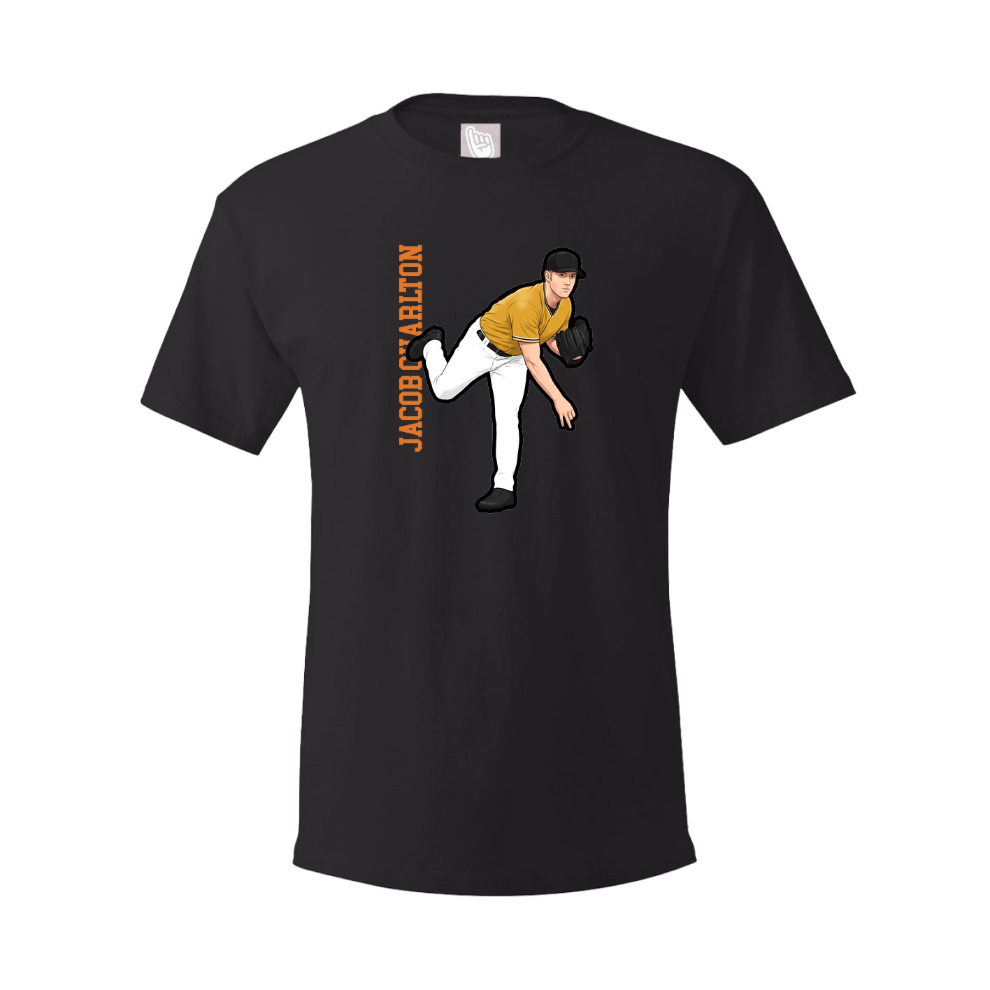Youth Tee — Name Vertical in Black