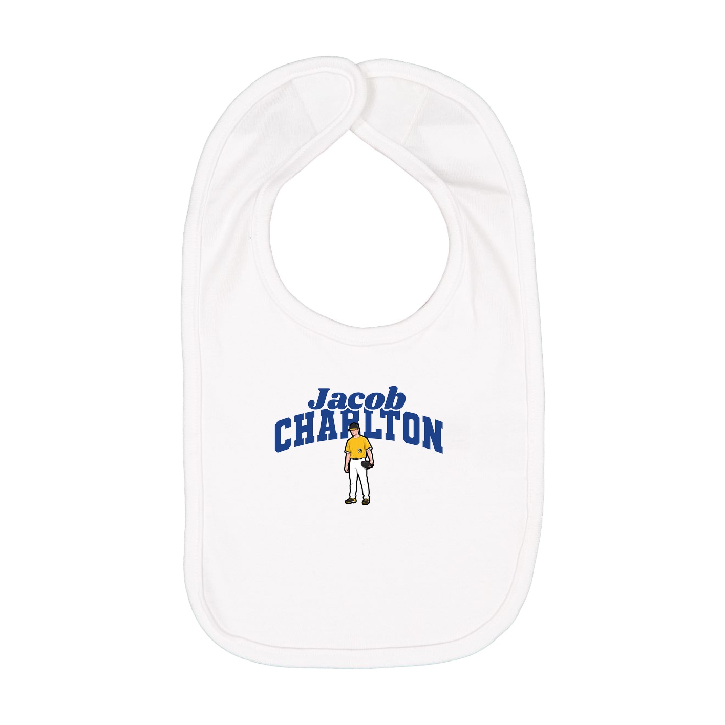 Infant Bib — Signature Arch in White