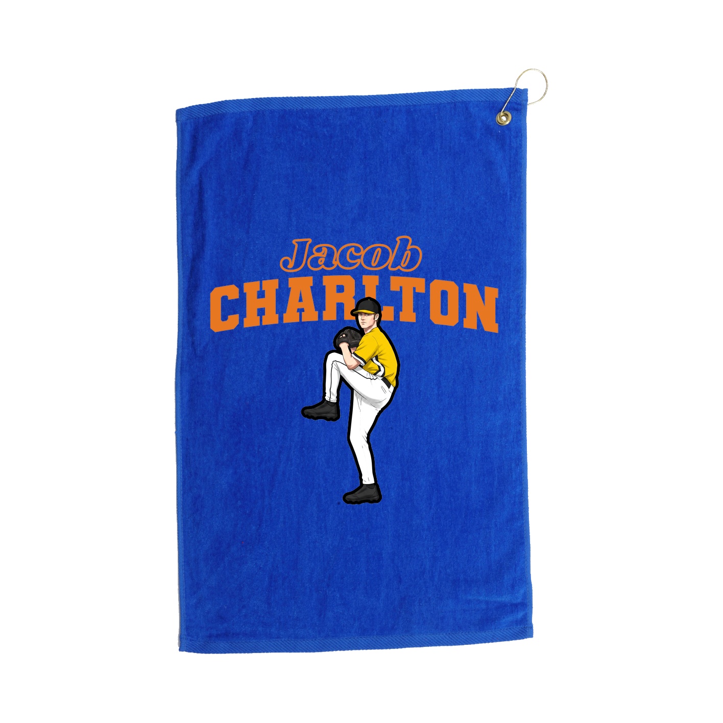 Golf Towel — Name Arch in Royal