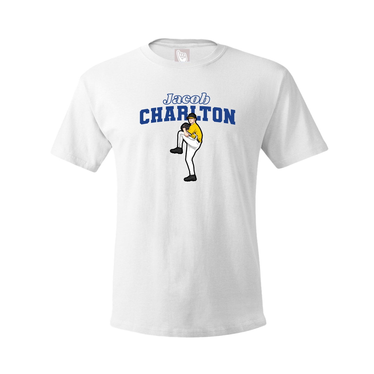 Youth Tee — Name Arch in White