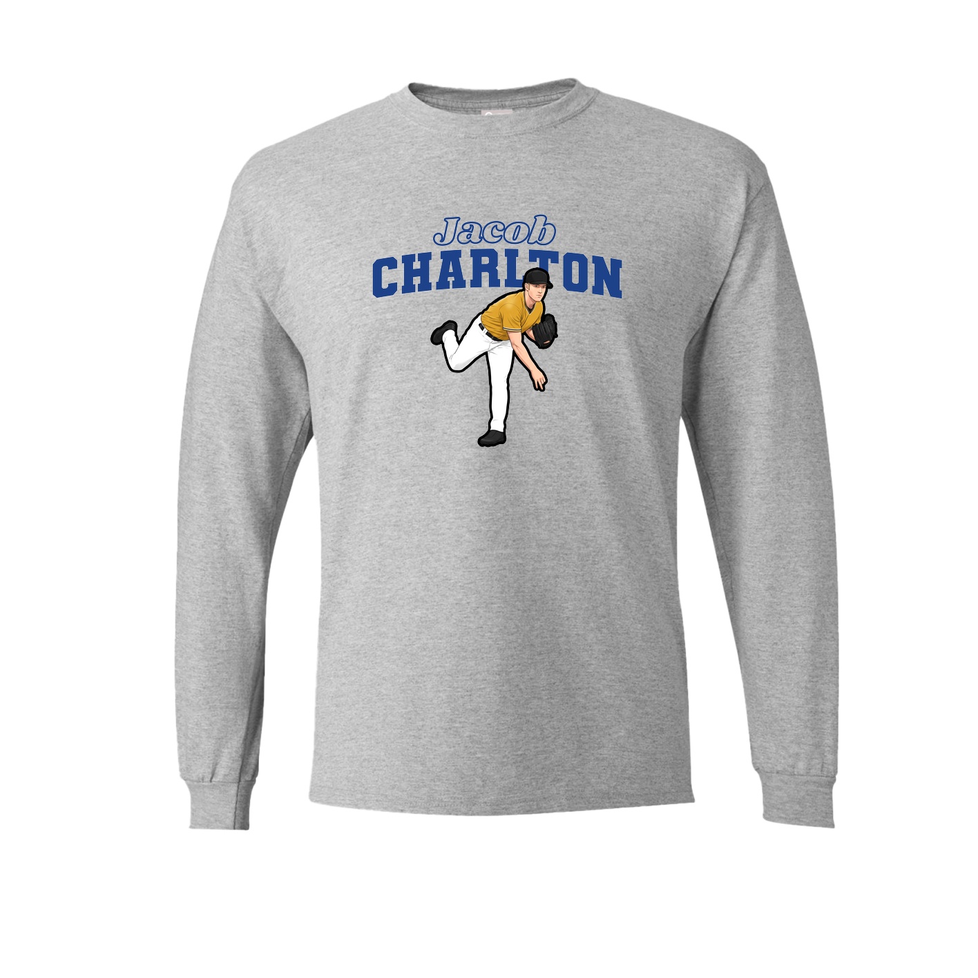 Long Sleeve Tee — Name Arch in Grey