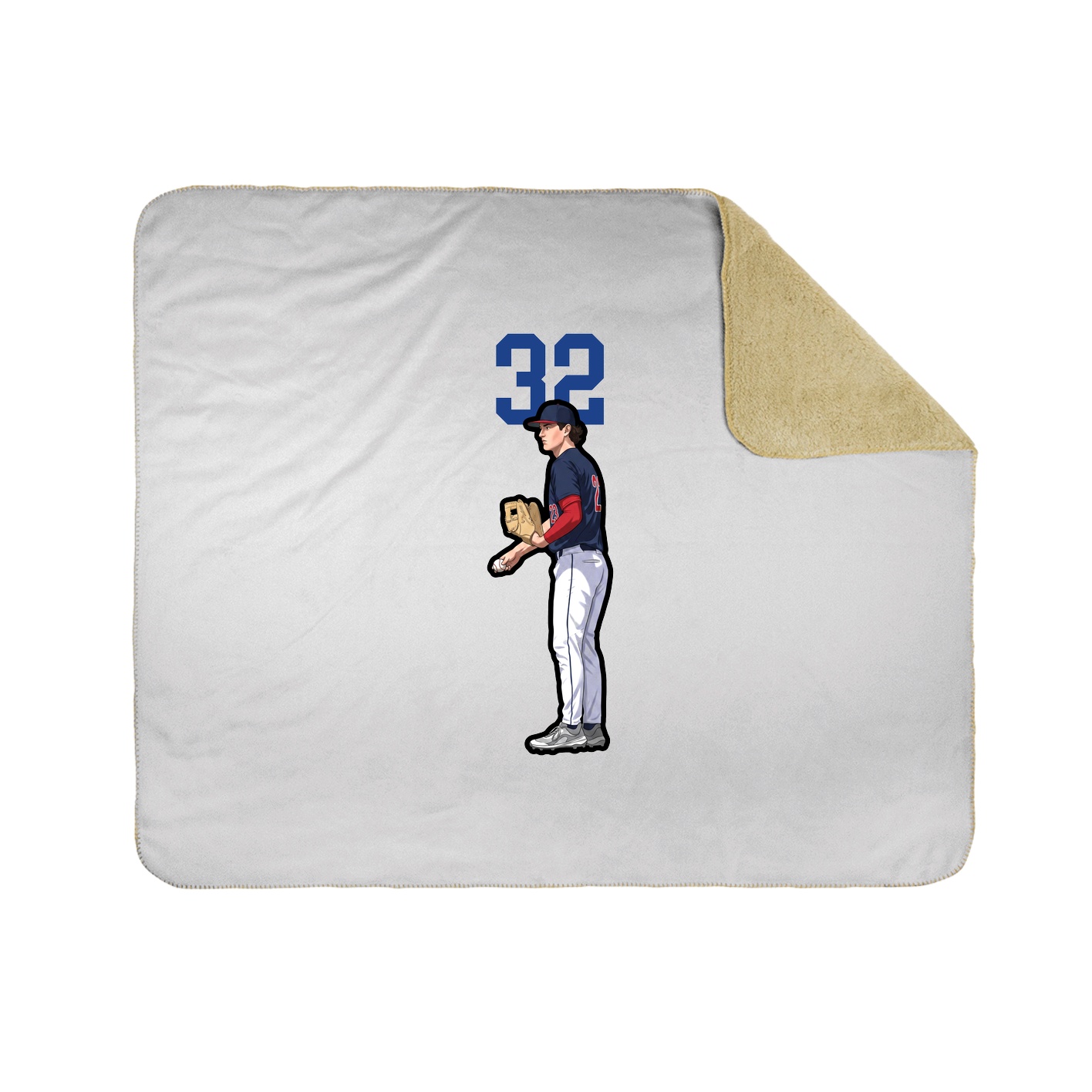 Throw Blanket — Number Top in White