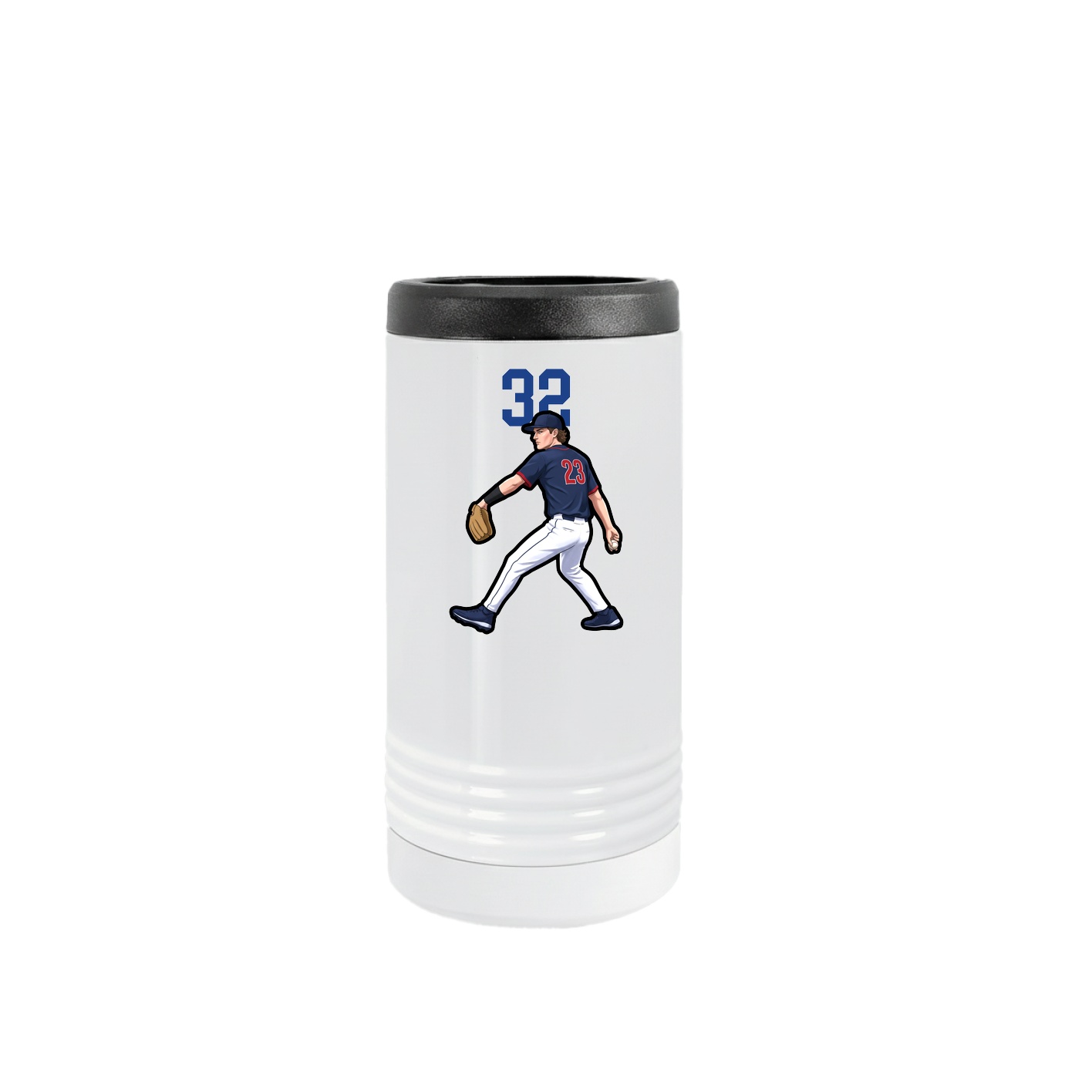 Slim Beverage Holder — Number Top in White