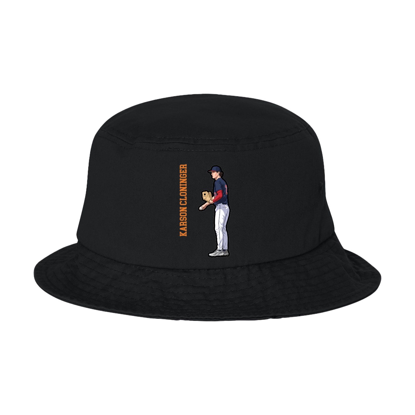 Bucket Cap — Name Vertical in Black