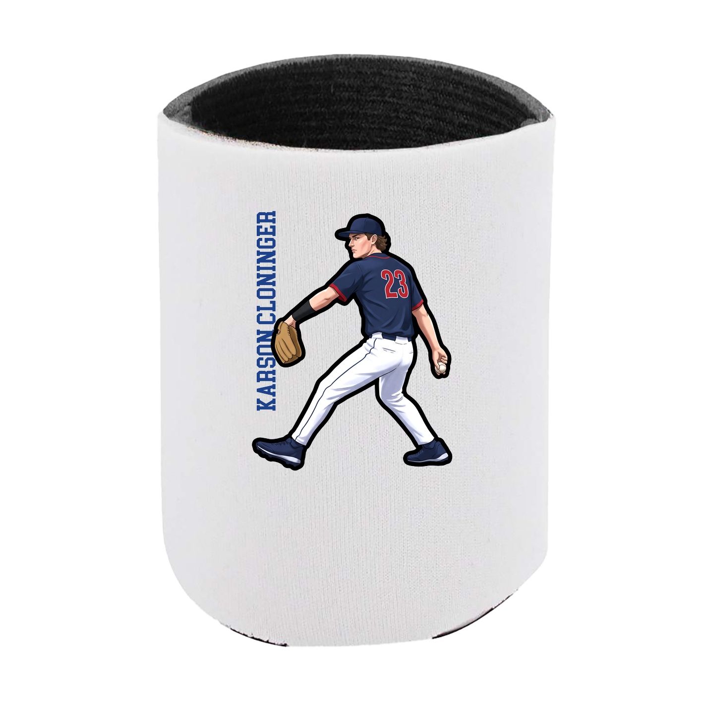 Can Holder — Name Vertical in White