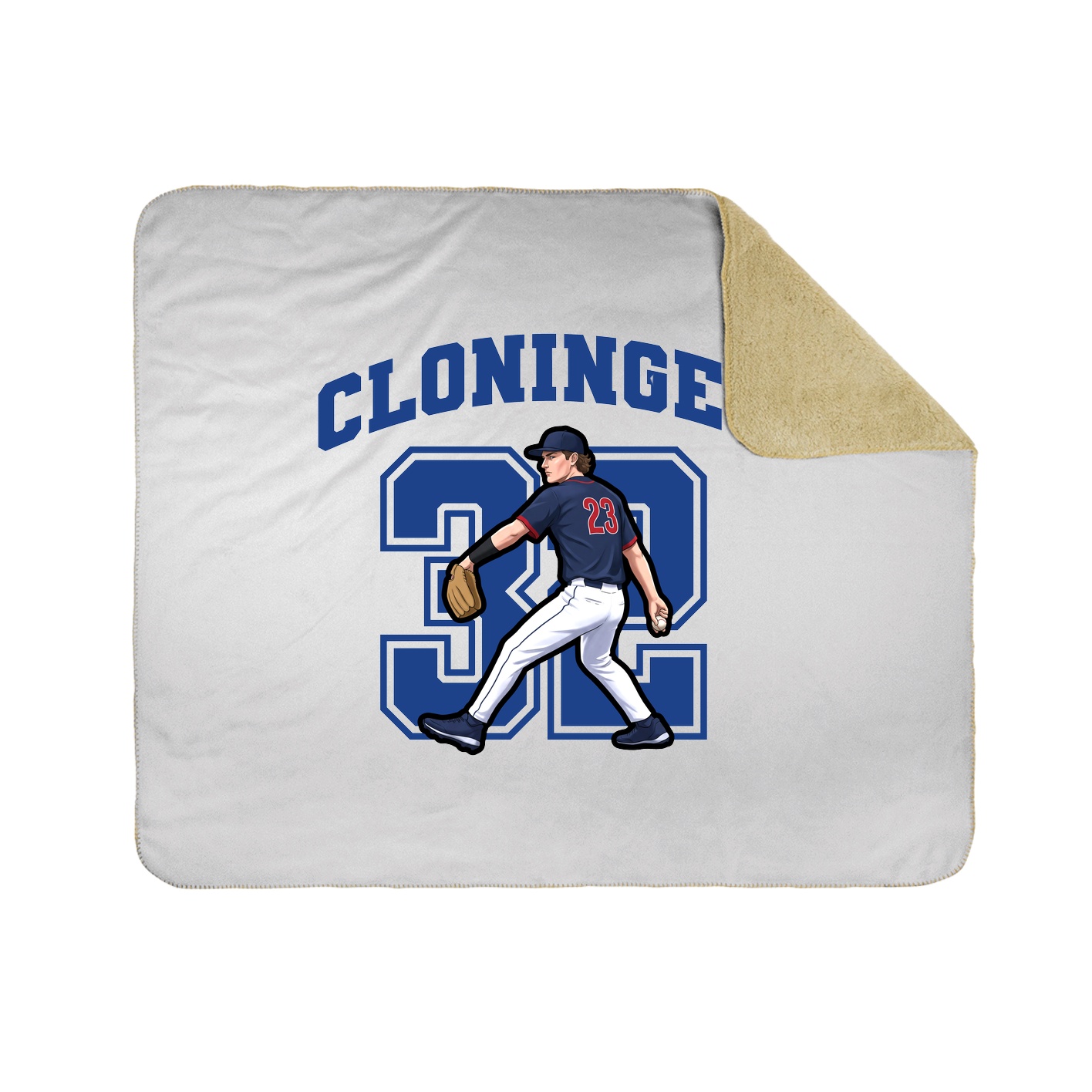 Throw Blanket — Number in White
