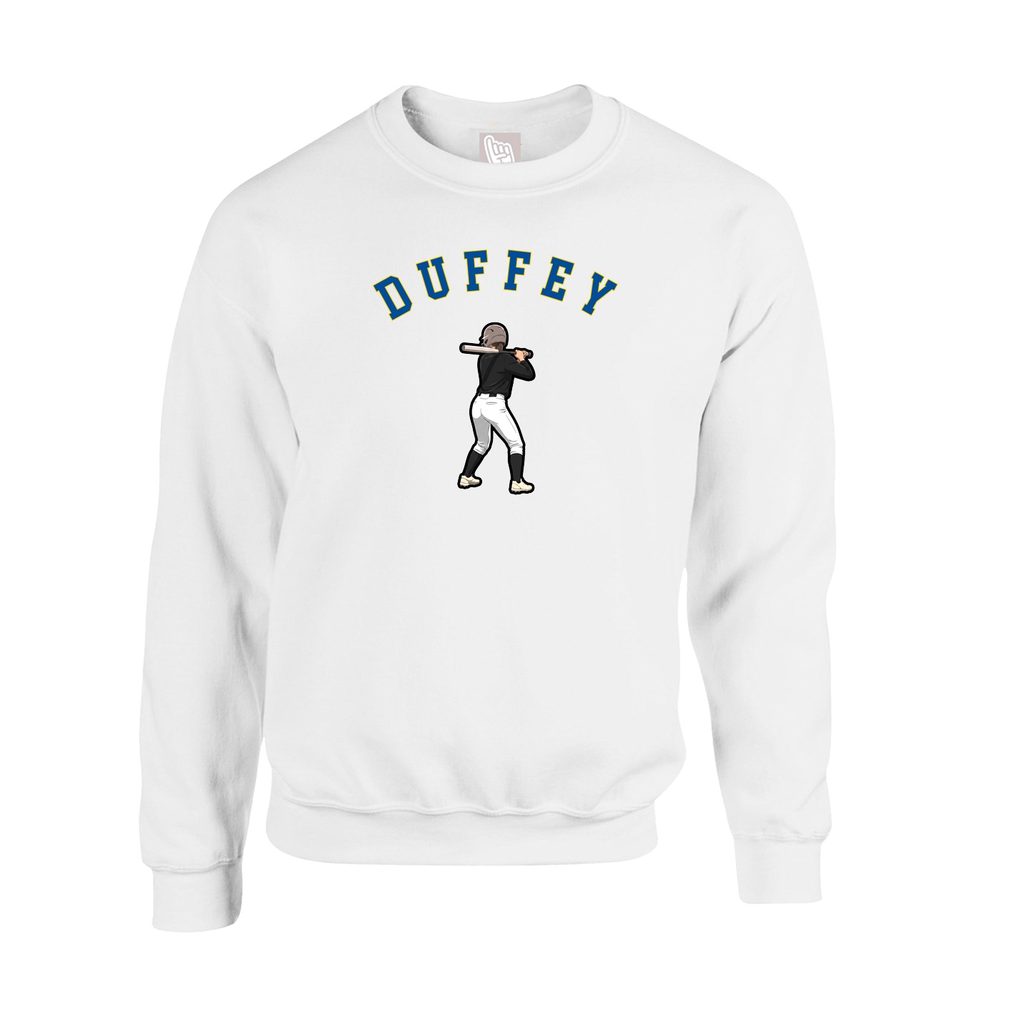 Fleece Crew — Shirsey Arch in White