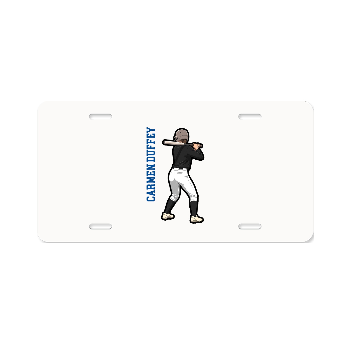 License Plate — Name Vertical in Classic