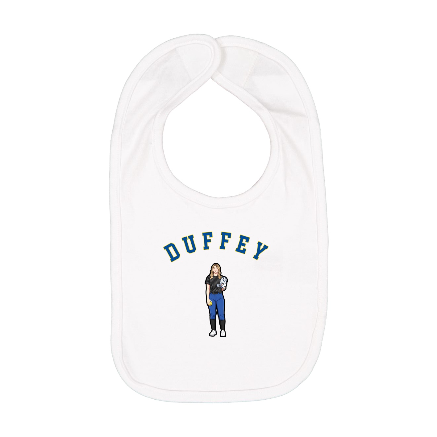 Infant Bib — Shirsey Arch in White