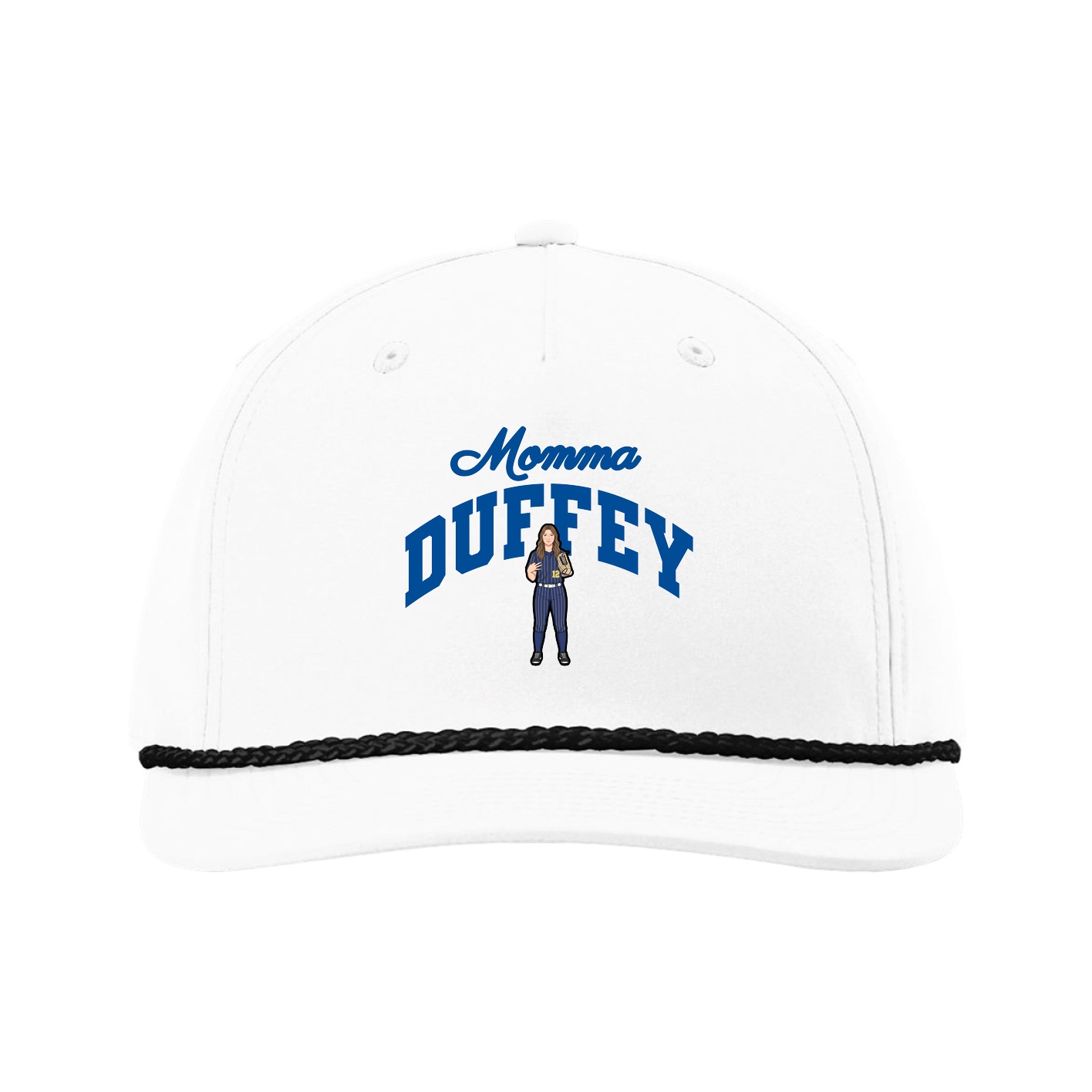 Five-Panel Classic Rope Cap — Mothers Day Arch in White