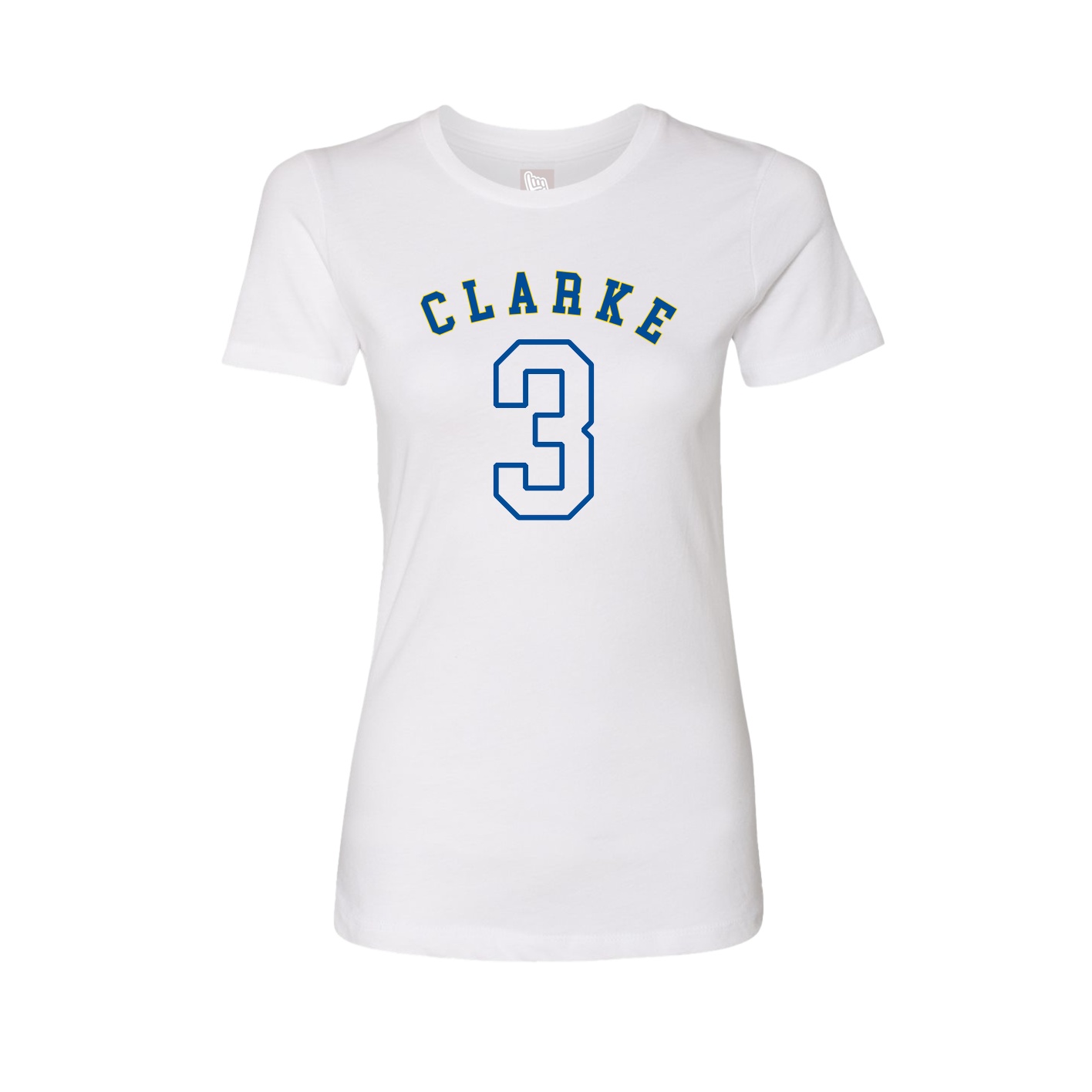 Fitted Women's Tee — Shirsey Arch in White
