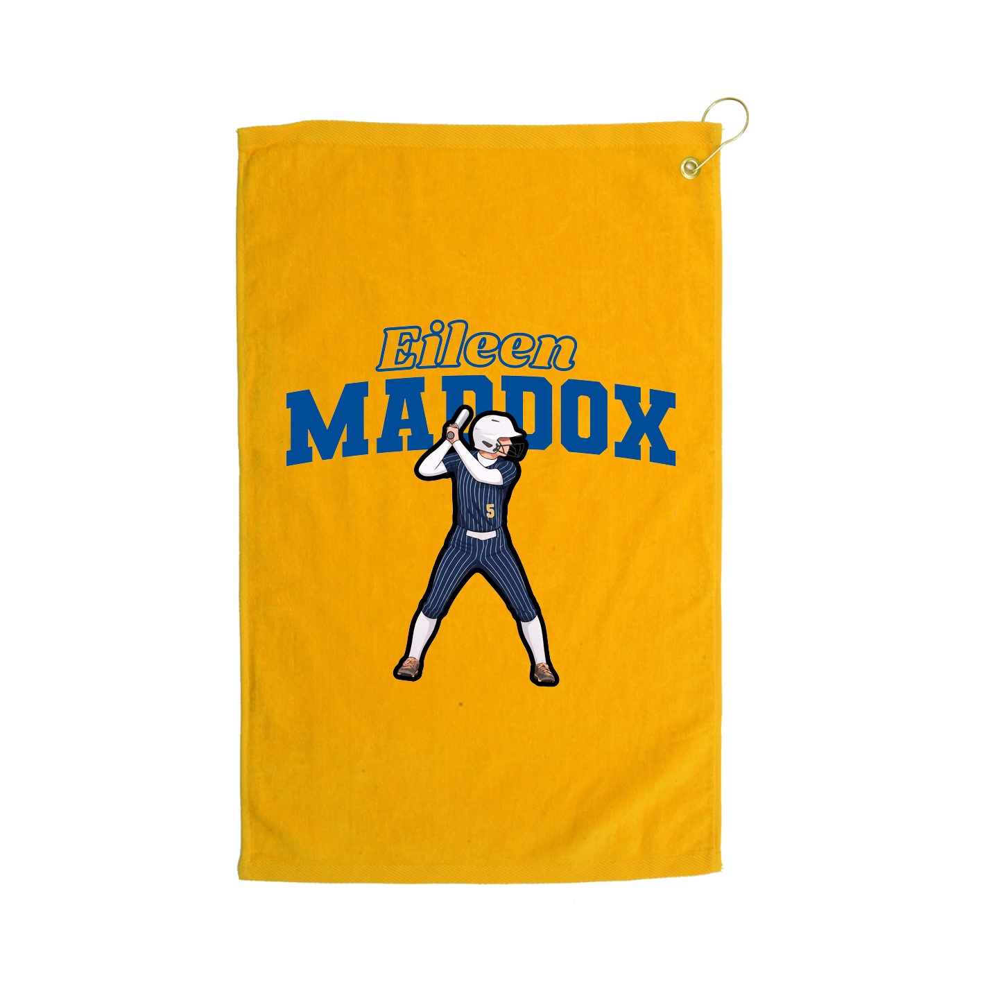 Golf Towel — Name Arch in Gold