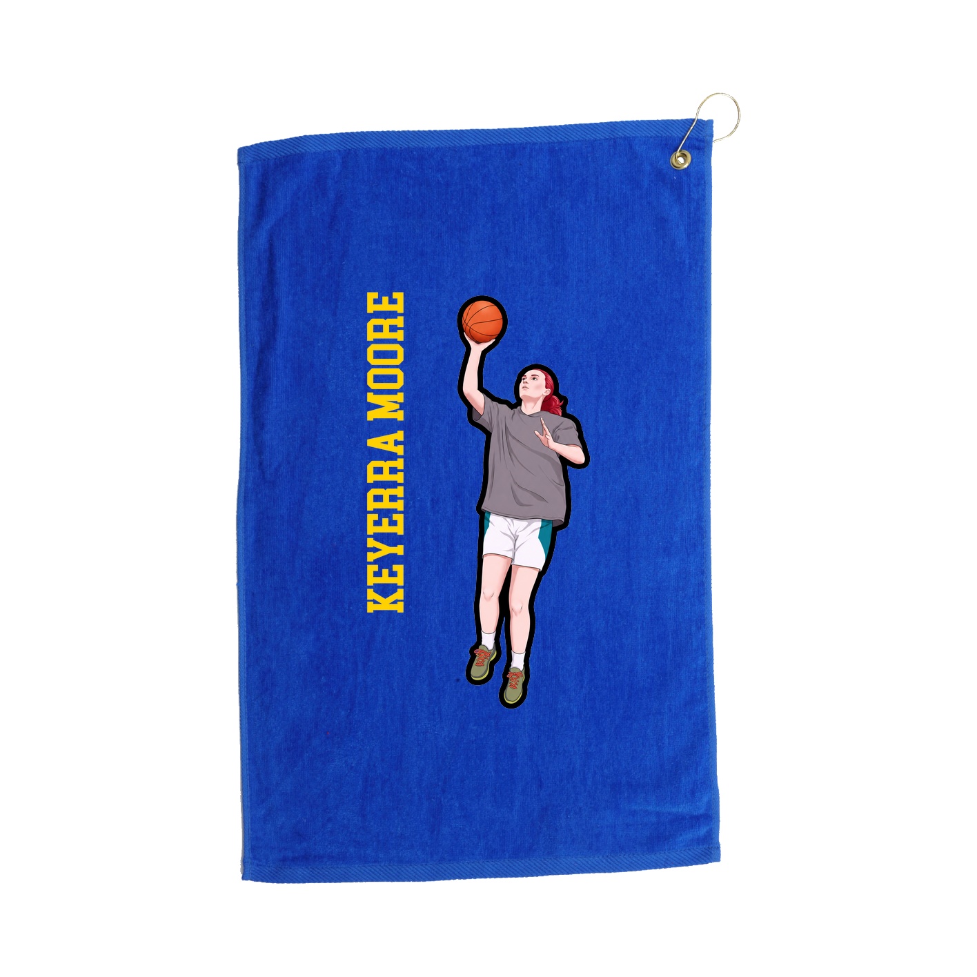 Golf Towel — Name Vertical in Royal
