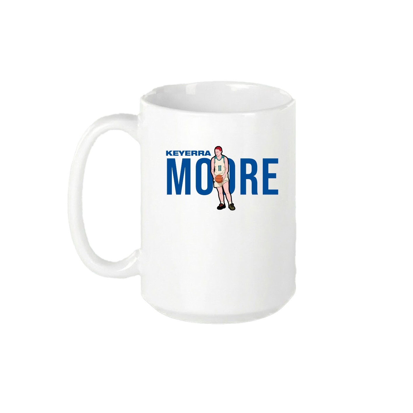 15oz Coffee Mug — Player Name in White