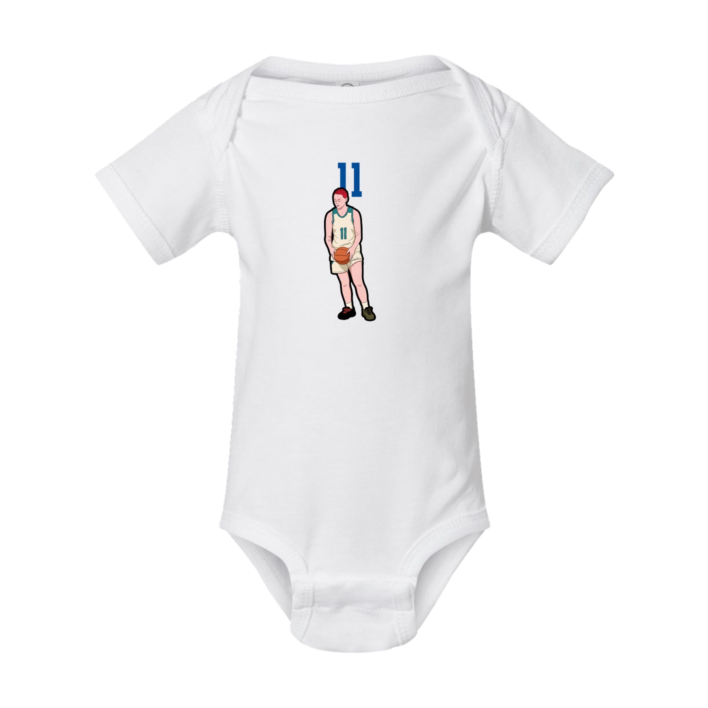 Baby Onesie — Number Top in White