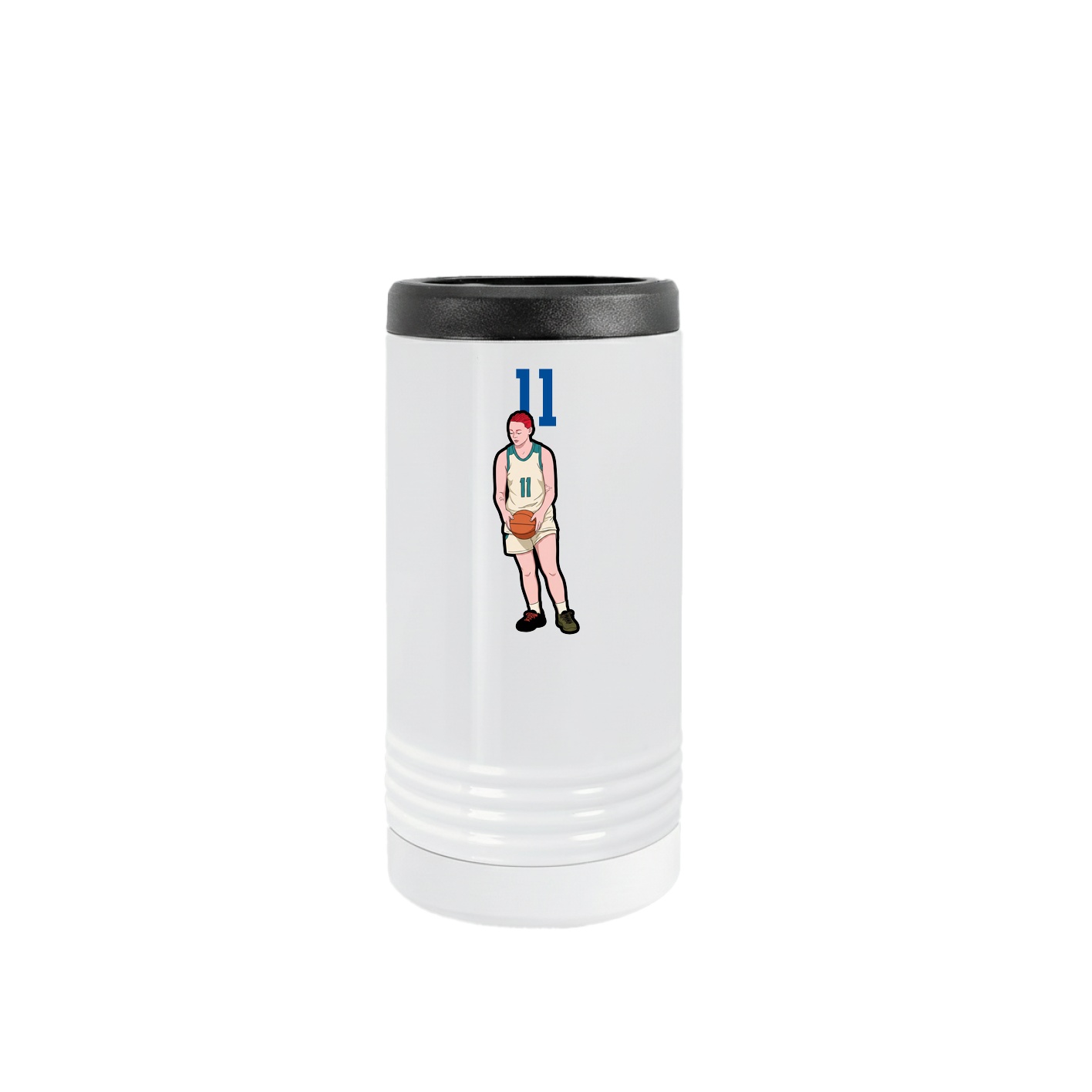 Slim Beverage Holder — Number Top in White