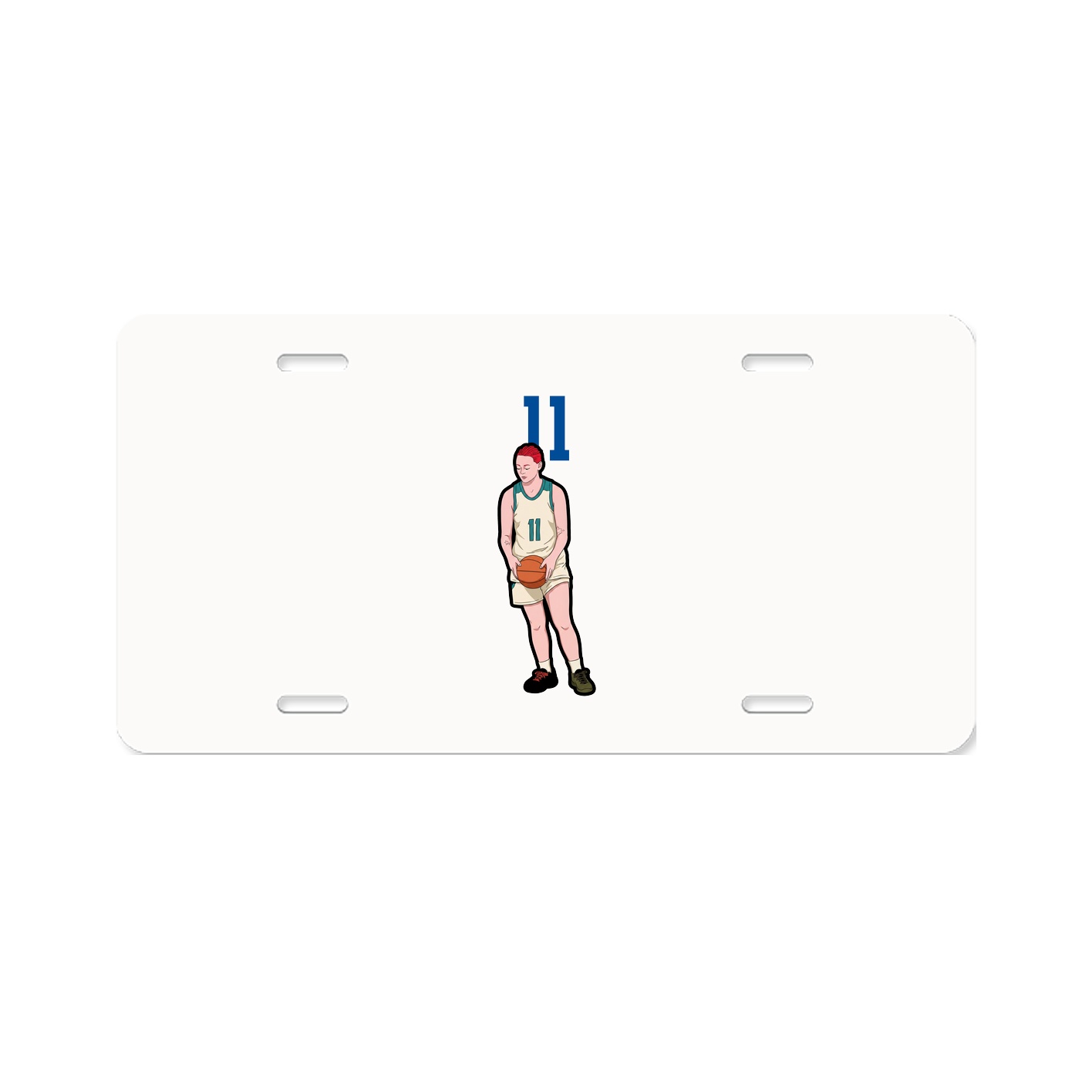 License Plate — Number Top in Classic