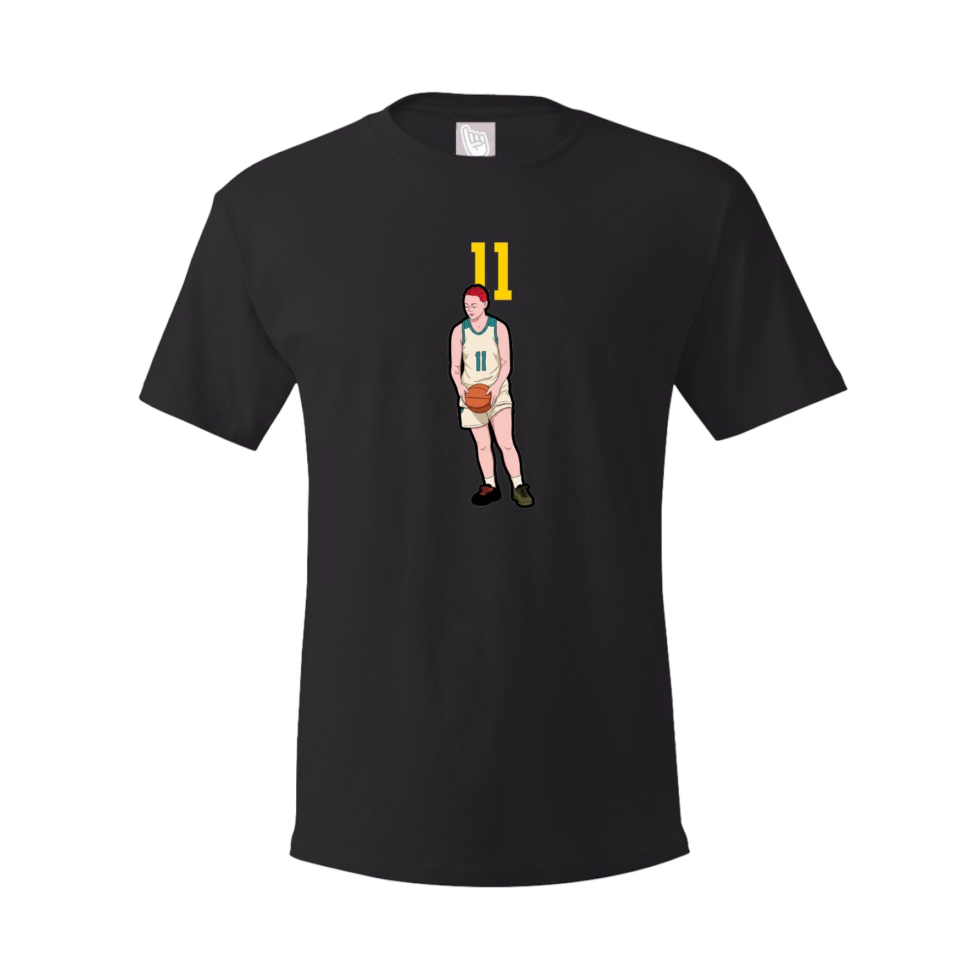 Youth Tee — Number Top in Black