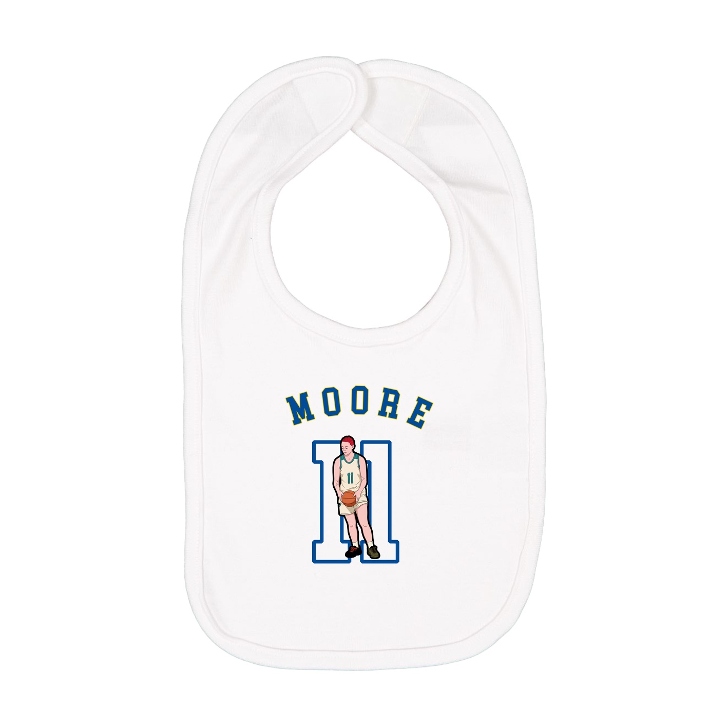 Infant Bib — Shirsey Arch in White
