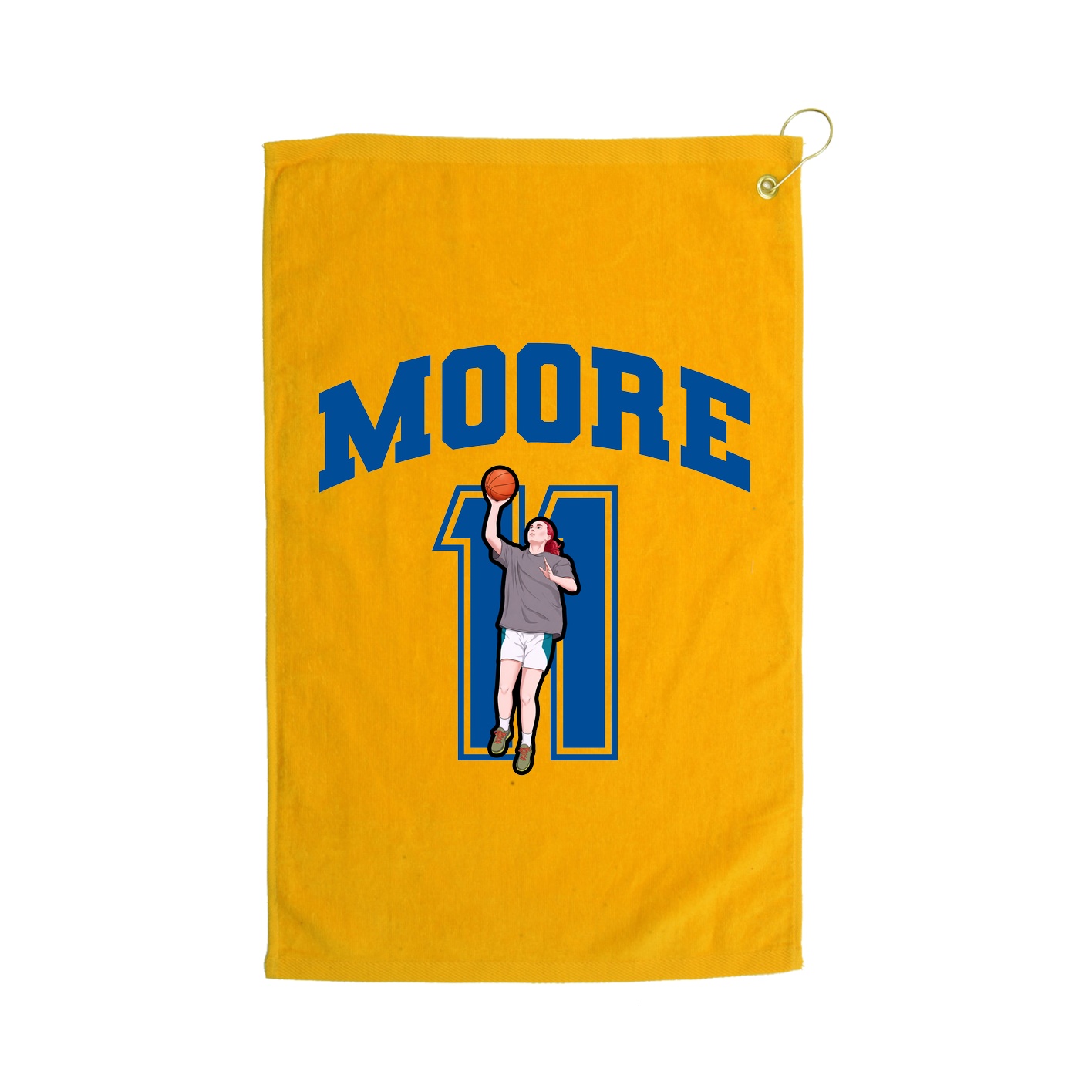 Golf Towel — Number in Gold