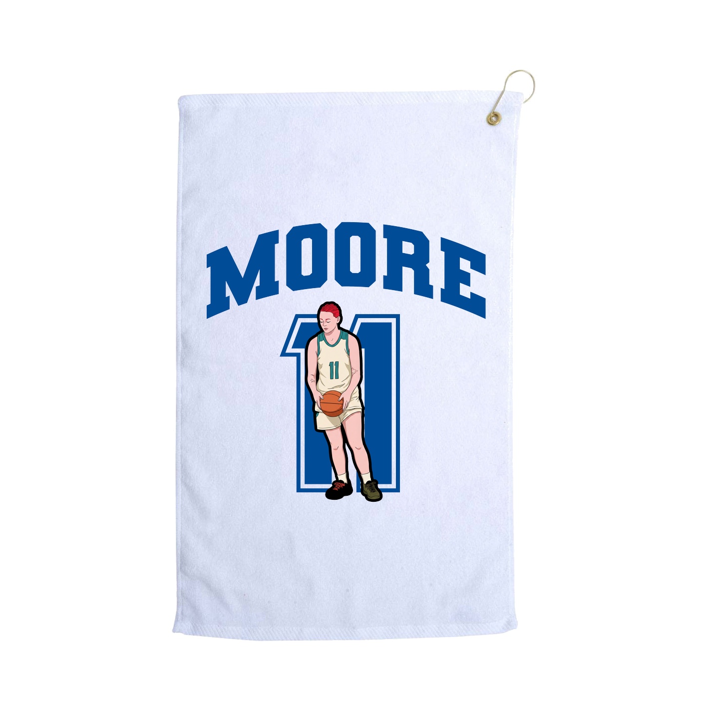 Golf Towel — Number in White