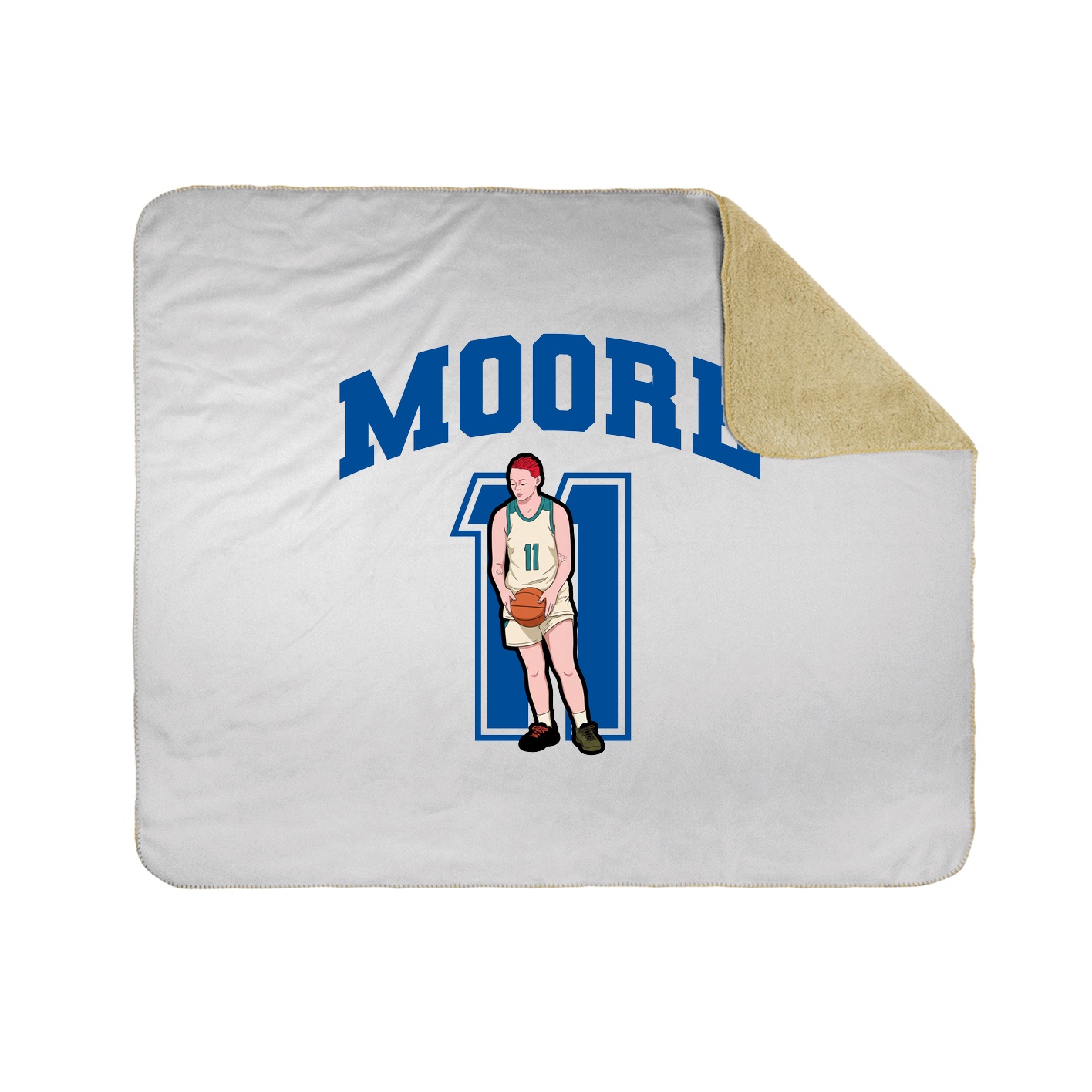 Throw Blanket — Number in White