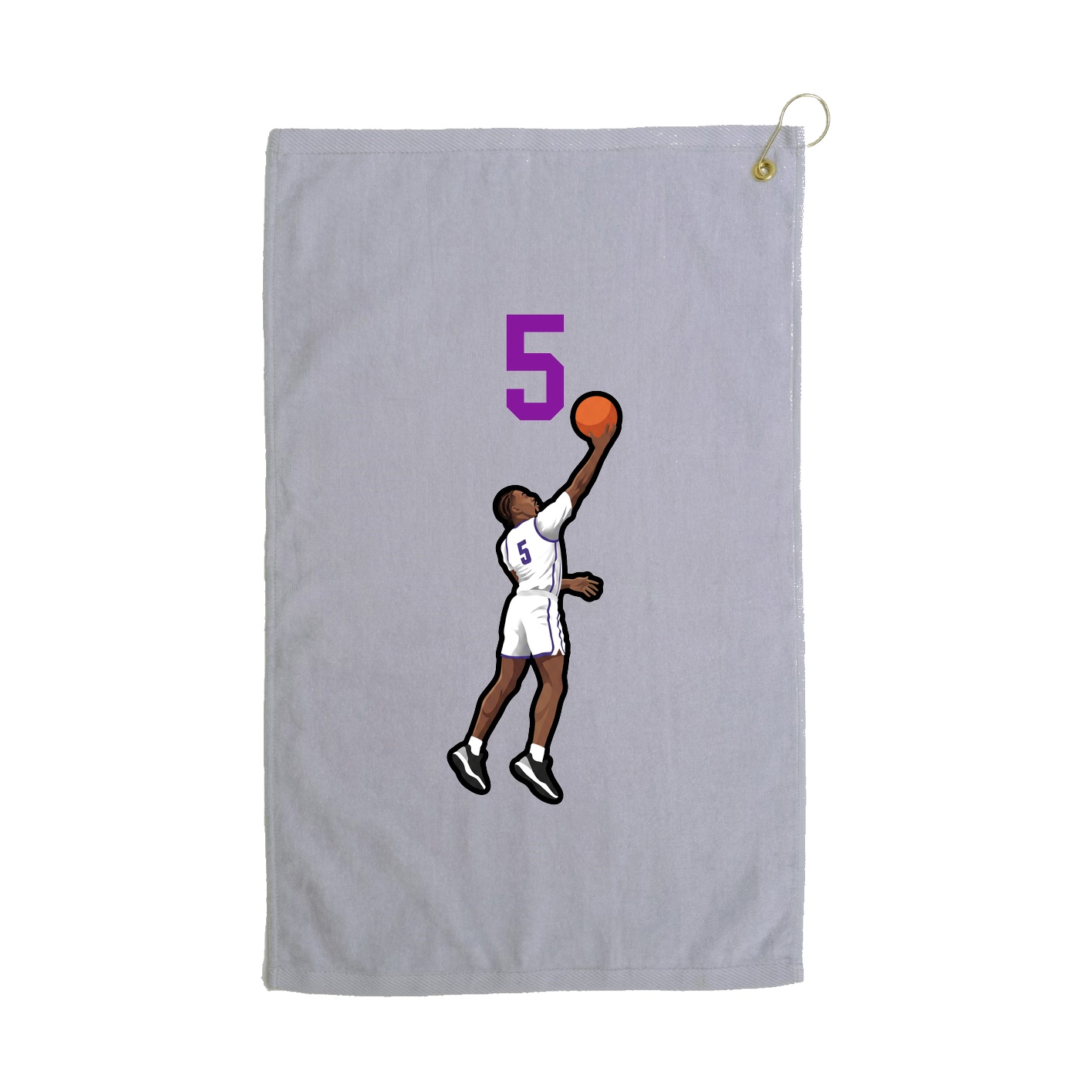 Golf Towel — Number Top in Grey