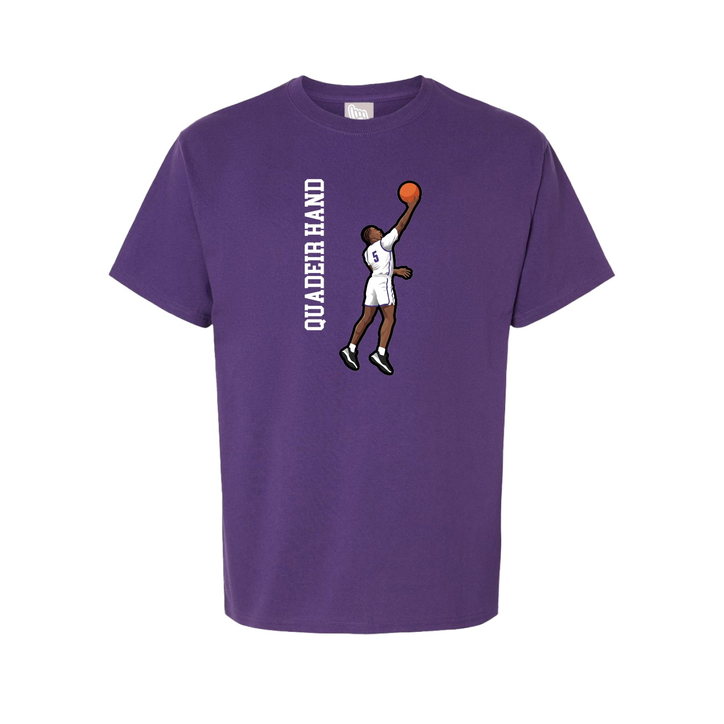 Youth Tee — Name Vertical in Purple