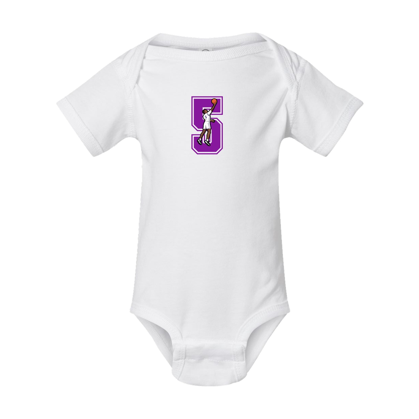 Baby Onesie — Number in White