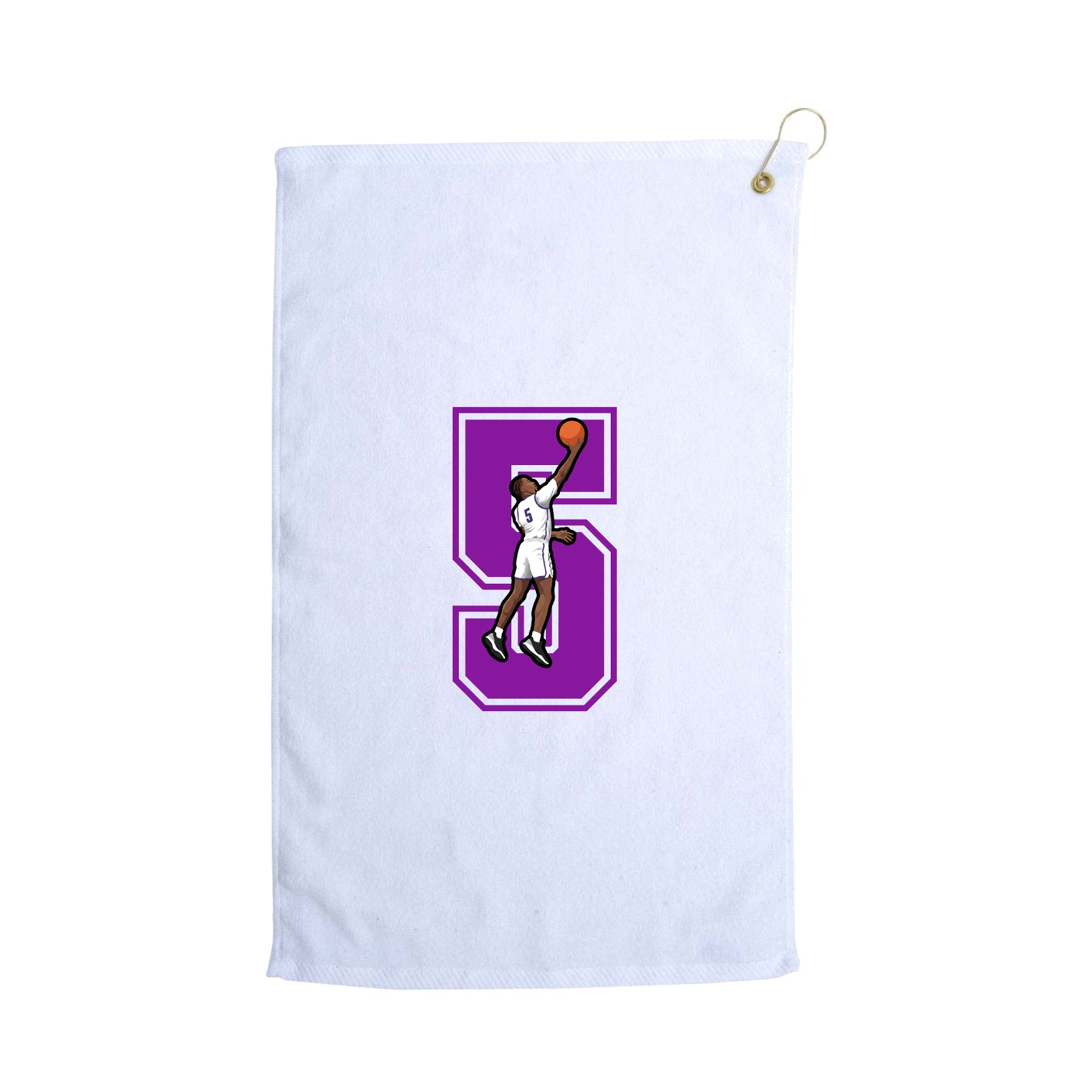Golf Towel — Number in White