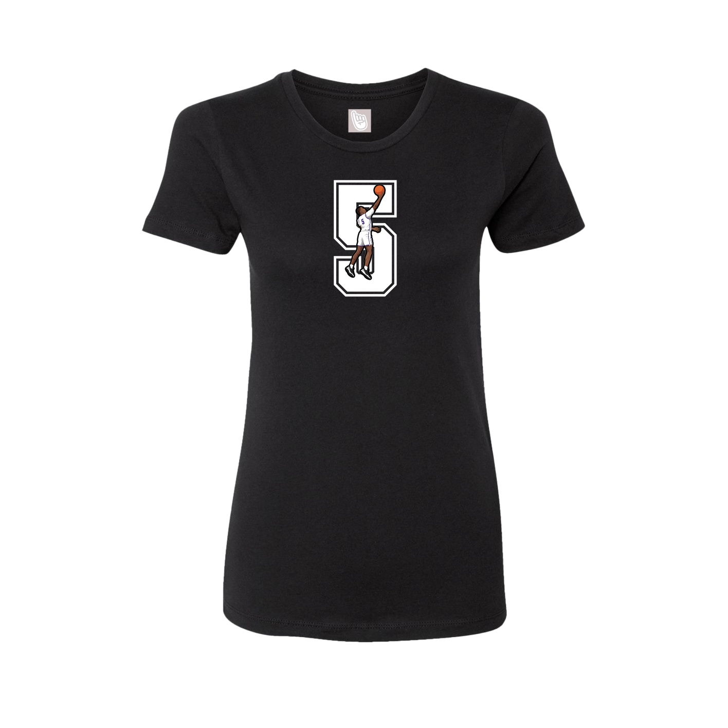 Womens Tee — Number in Black