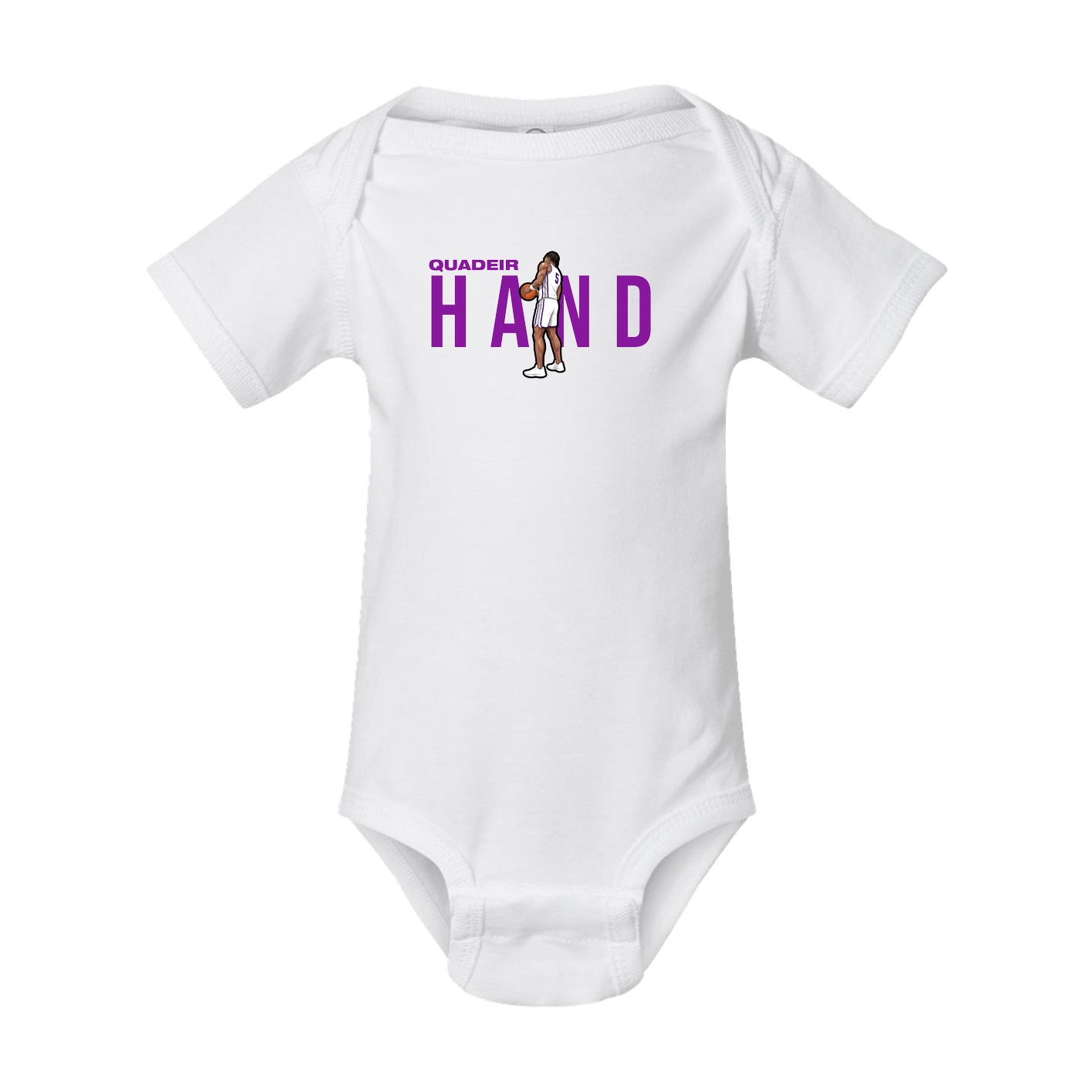 Baby Onesie — Player Name in White