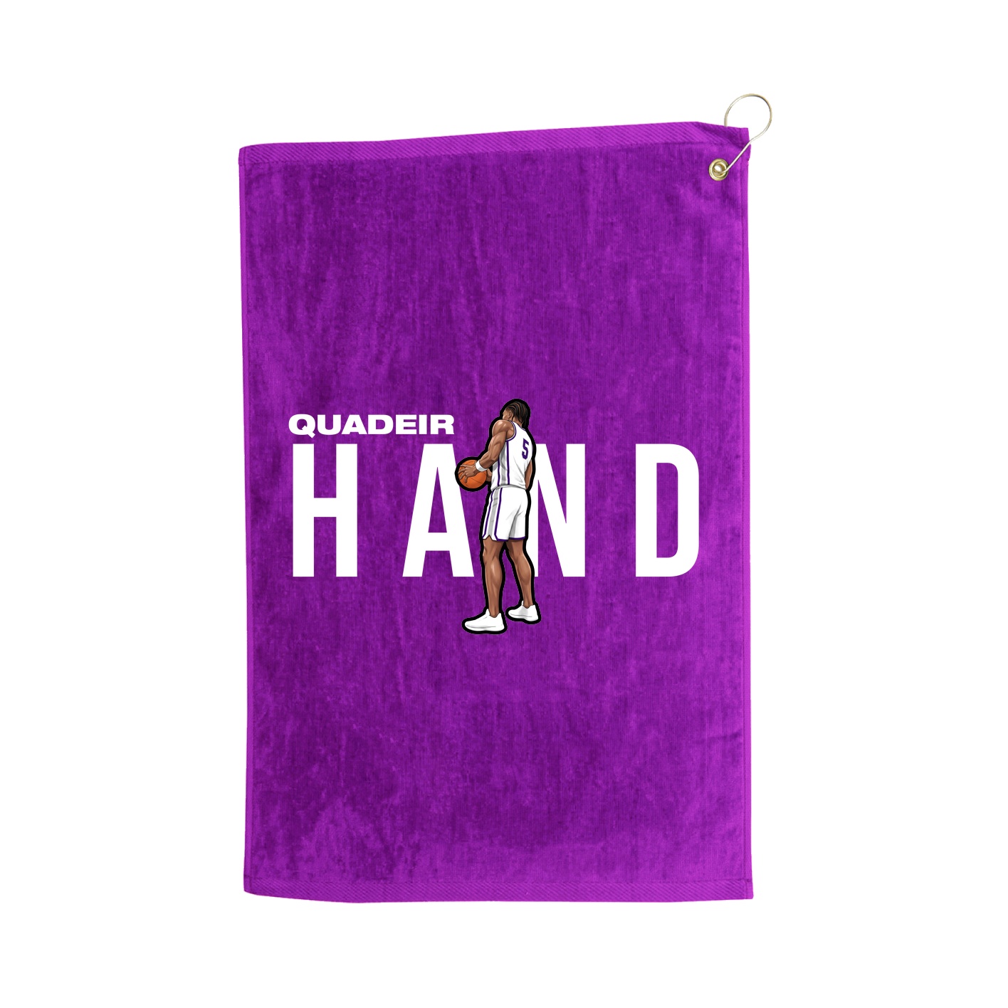 Golf Towel — Player Name in Purple