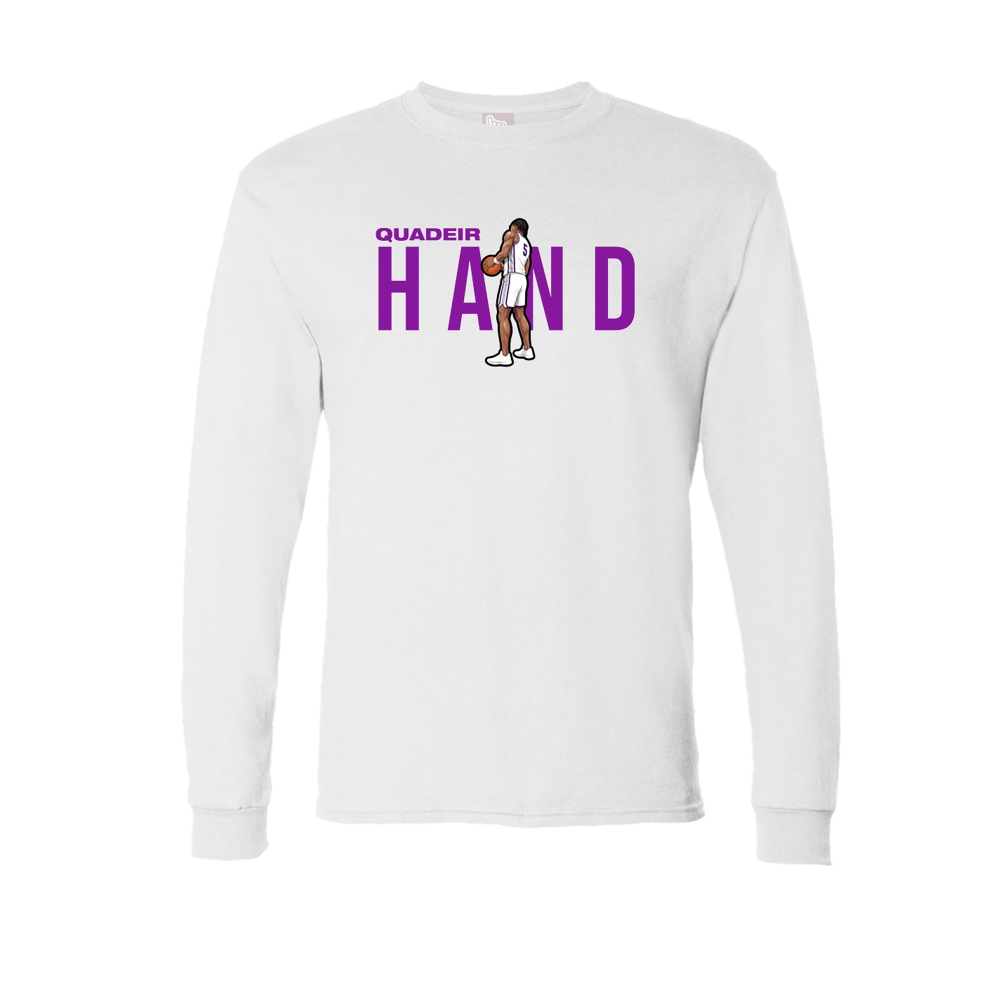 Long Sleeve Tee — Player Name in White