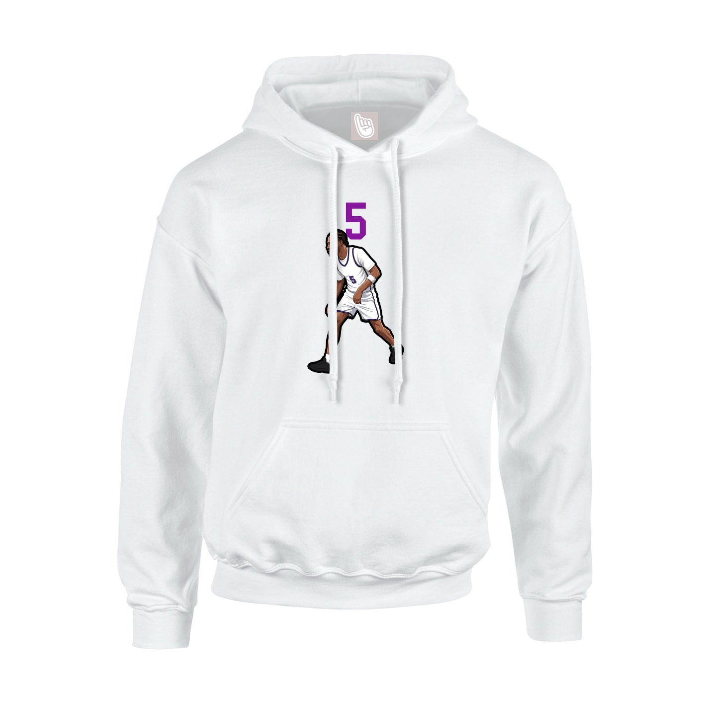 Hoodie — Number Top in White