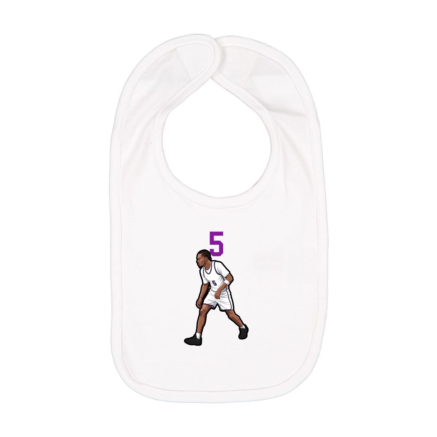 Infant Bib — Number Top in White