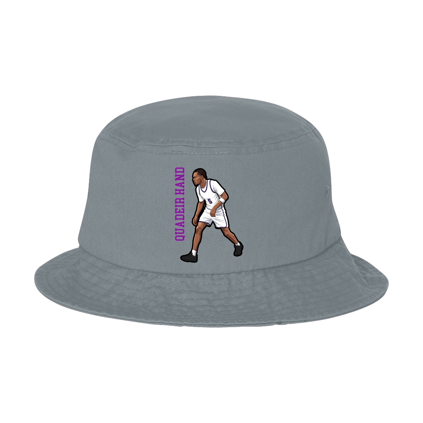 Bucket Cap — Name Vertical in Grey