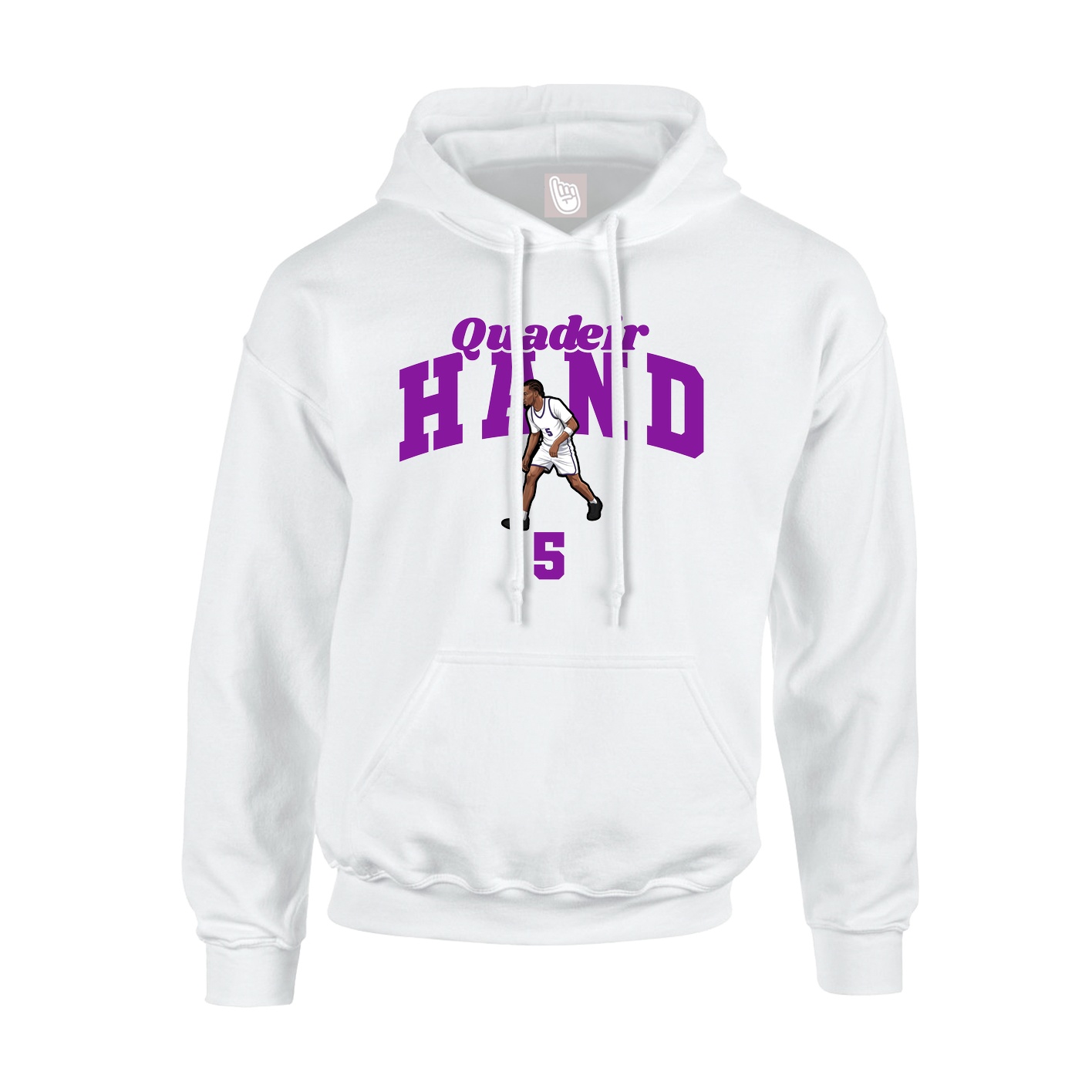 Youth Hoodie — Signature Arch in White