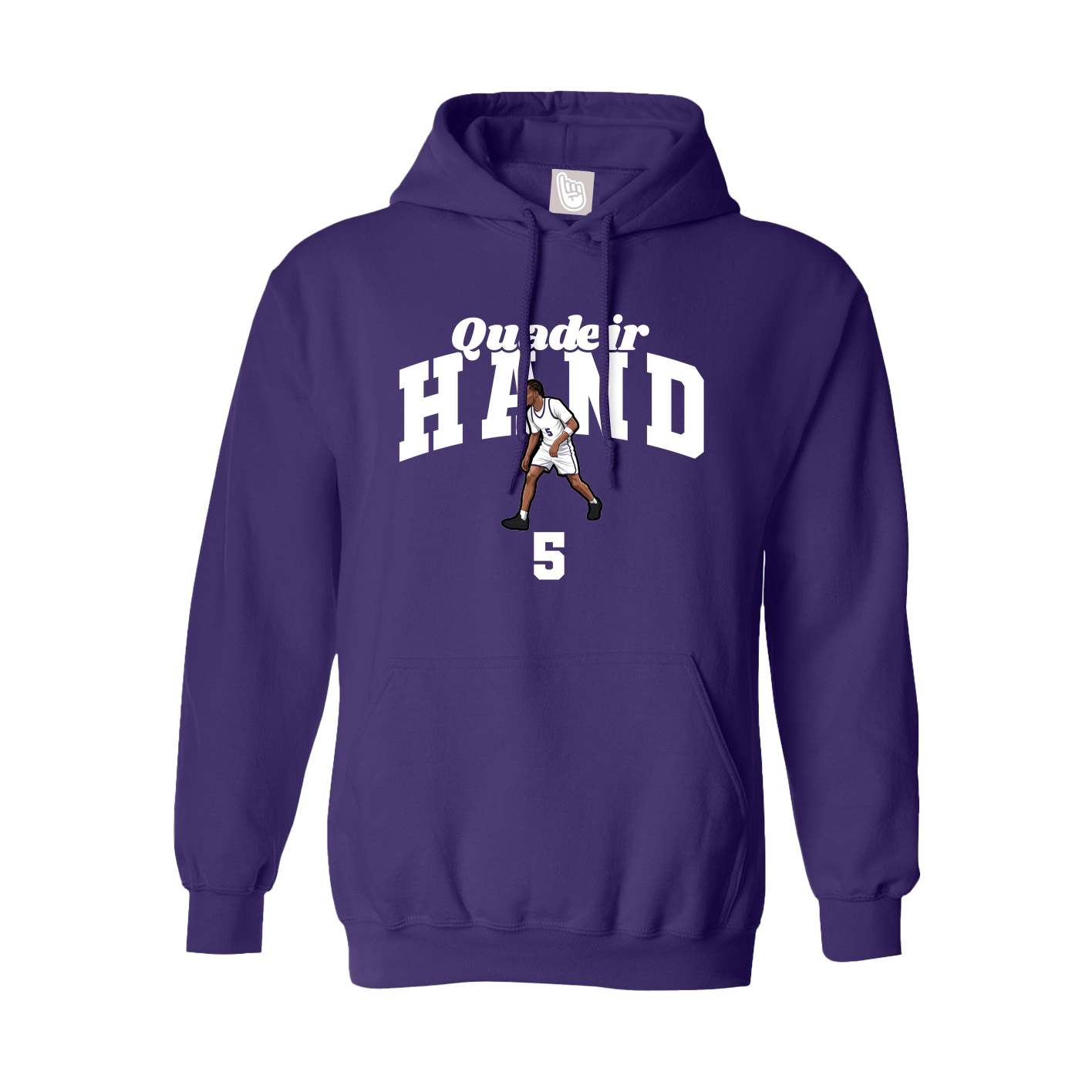Youth Hoodie — Signature Arch in Purple