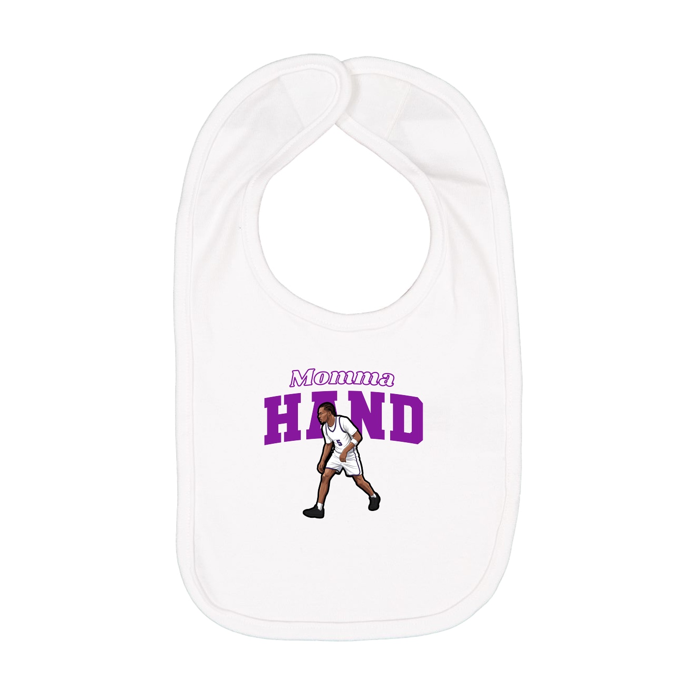 Infant Bib — Mothers Day Block in White