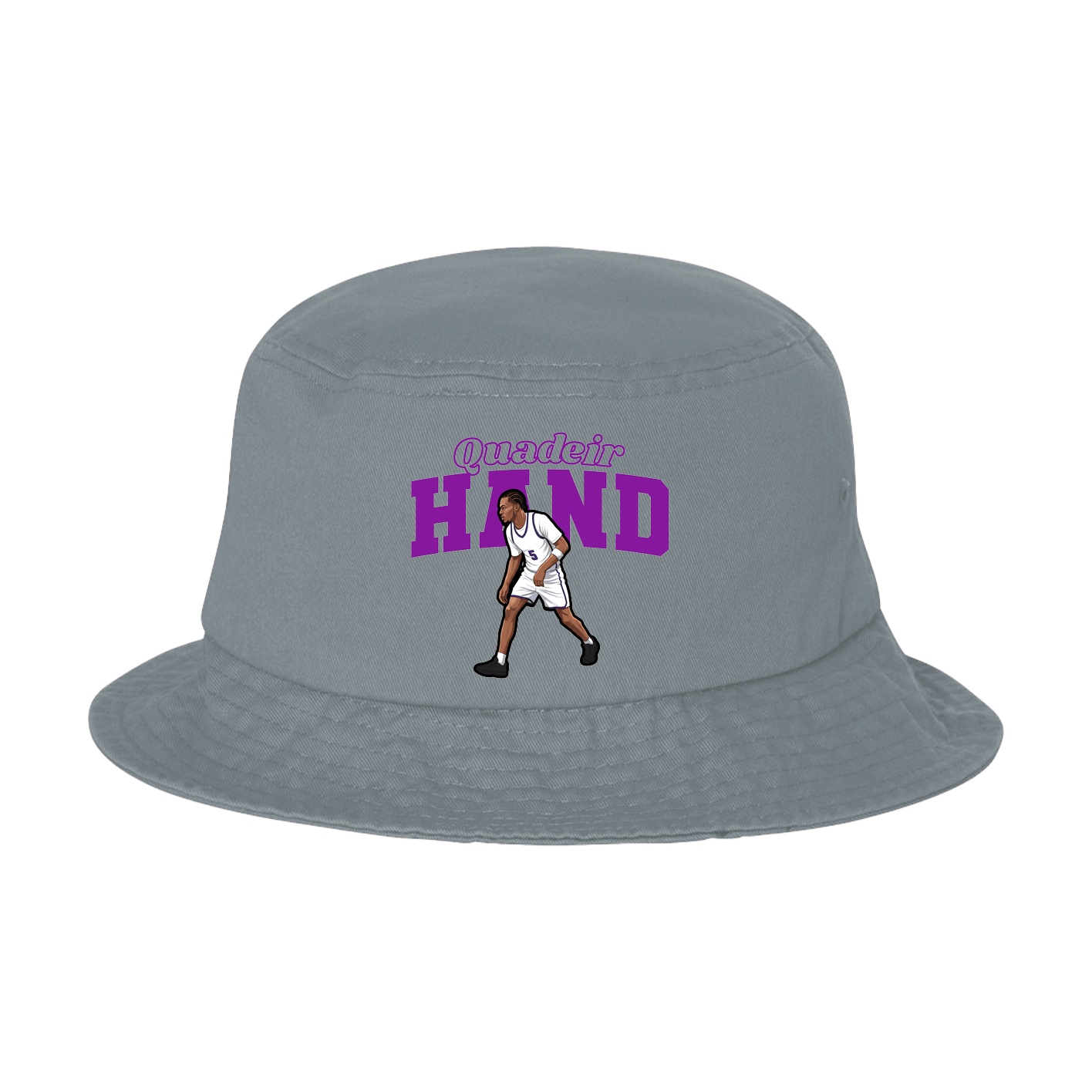 Bucket Cap — Name Arch in Grey