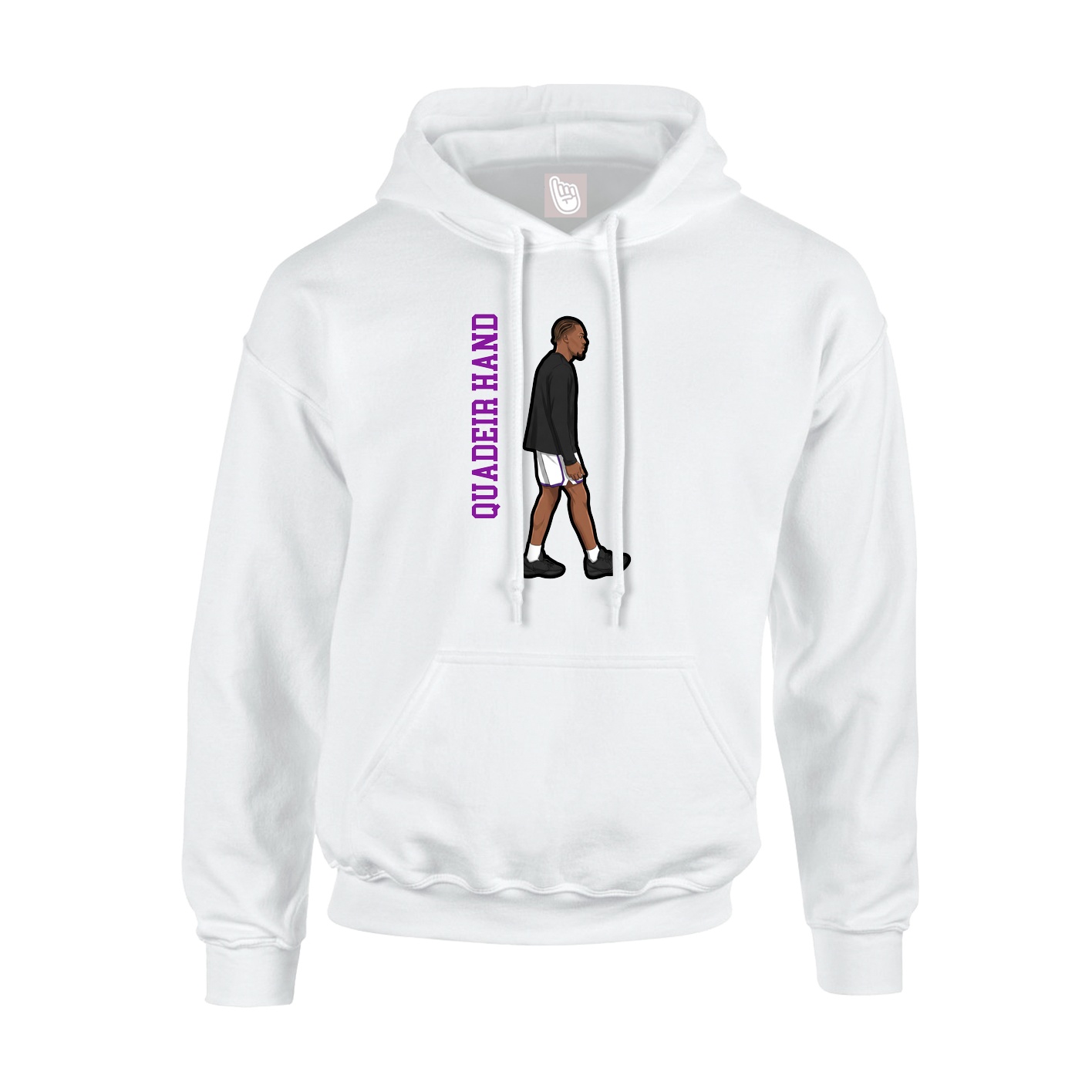 Hoodie — Name Vertical in White