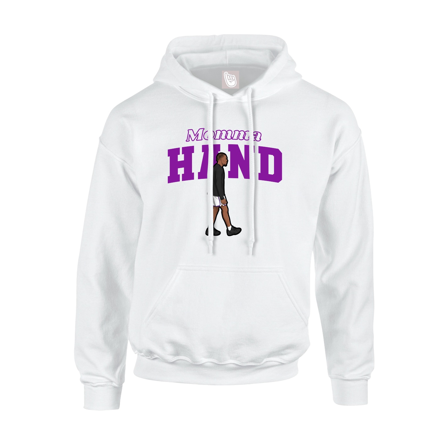Youth Hoodie — Mothers Day Block in White