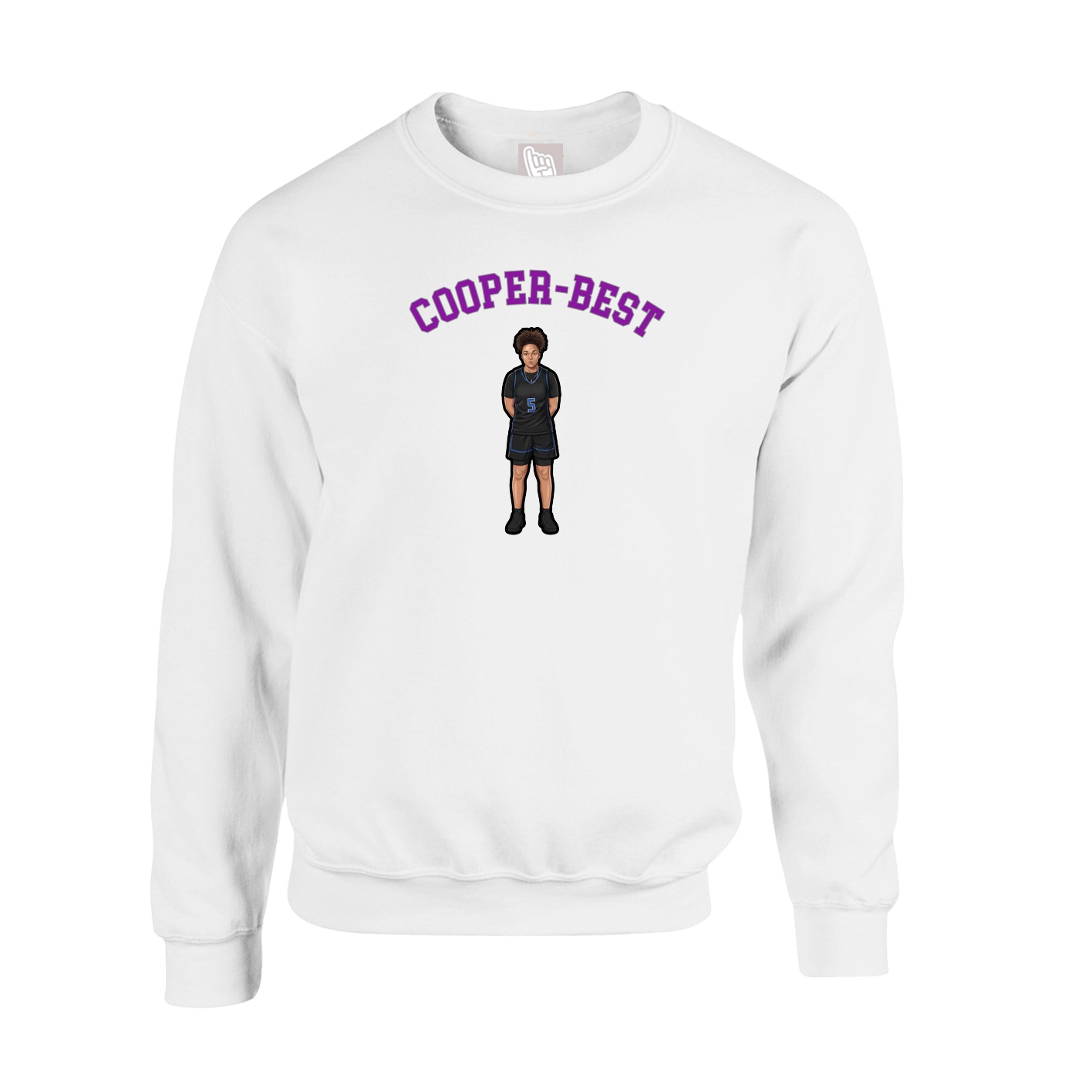 Fleece Crew — Shirsey Arch in White