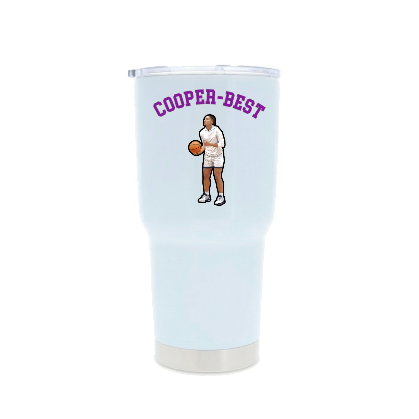 30oz Stainless Steel Tumbler — Shirsey Arch in White