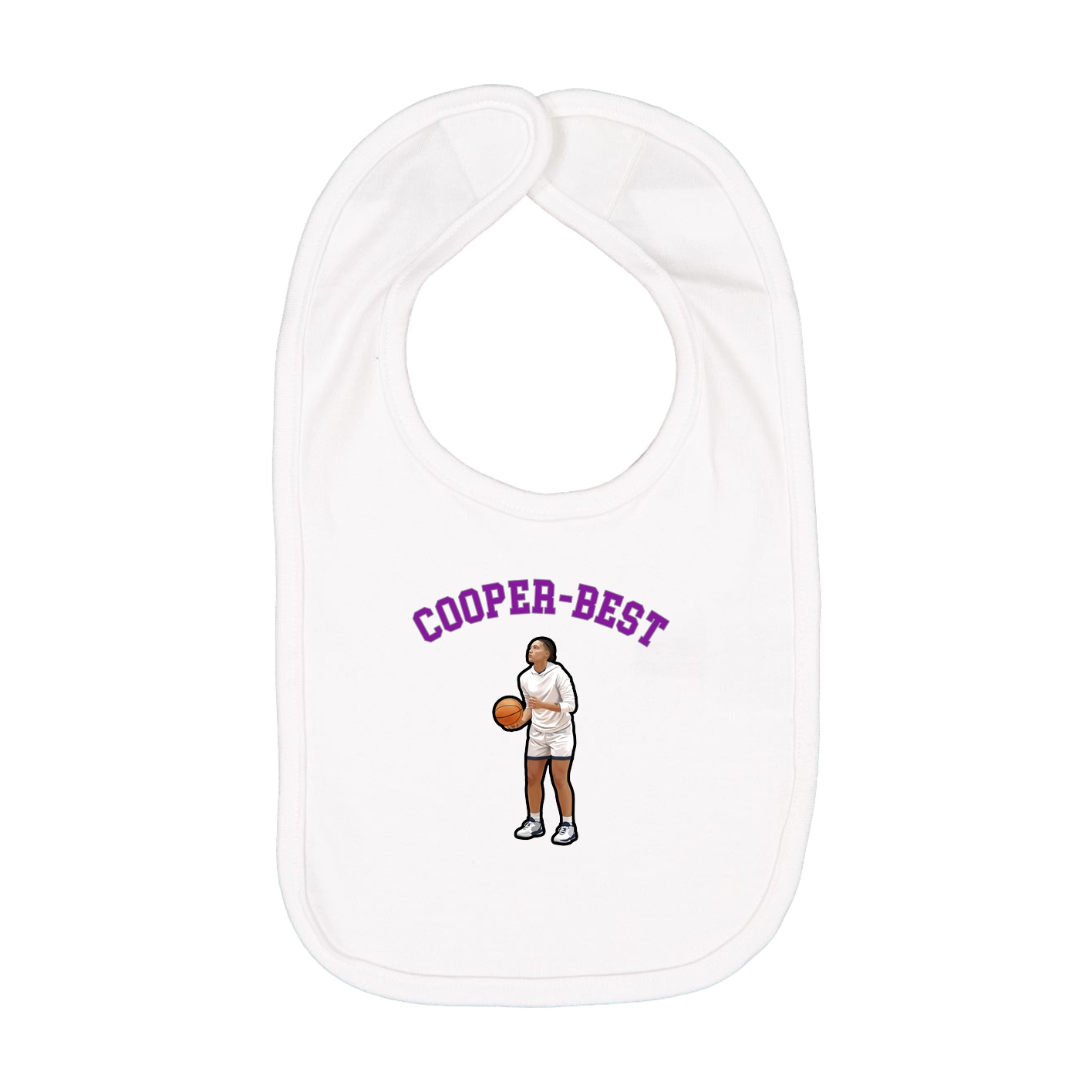 Infant Bib — Shirsey Arch in White