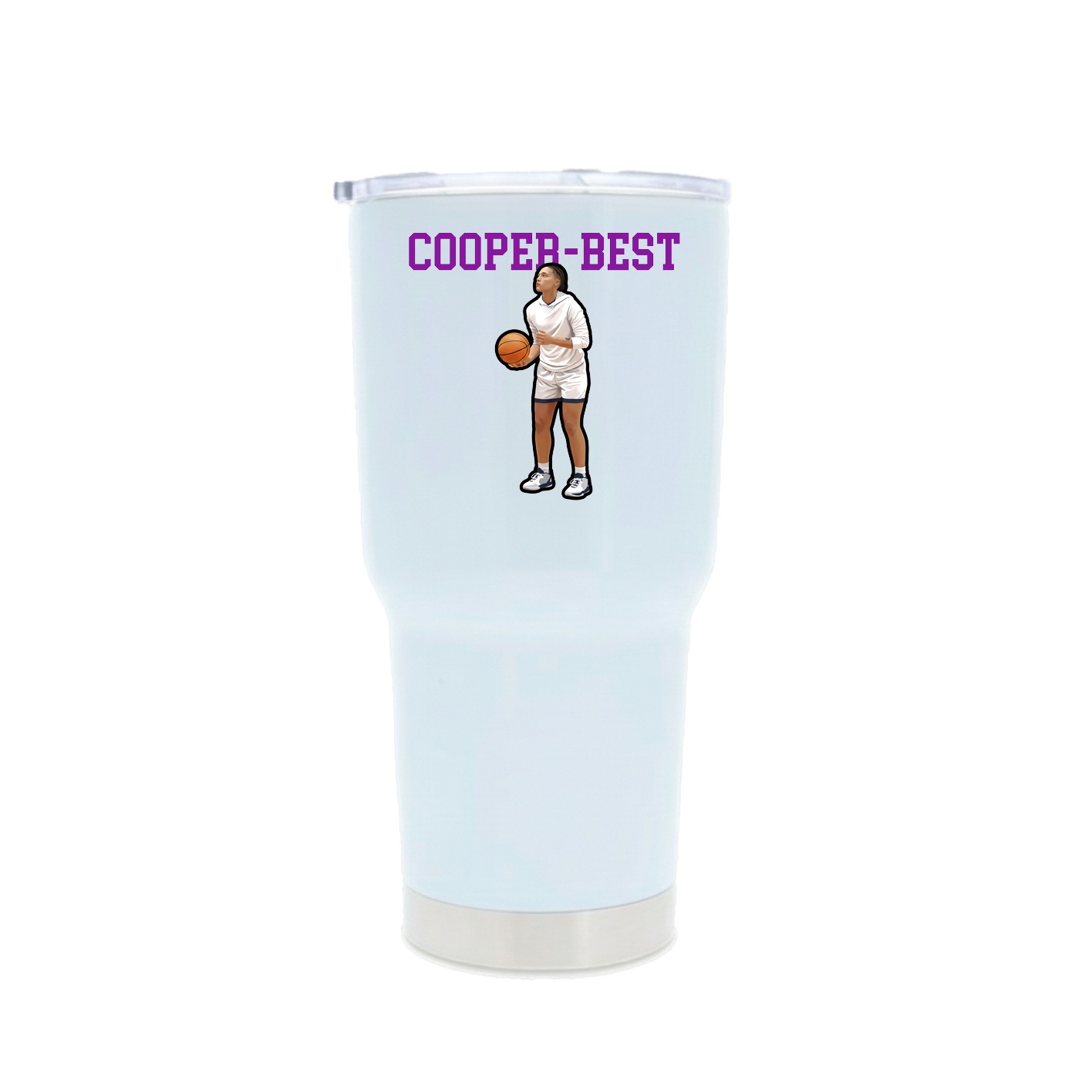 30oz Stainless Steel Tumbler — Shirsey in White