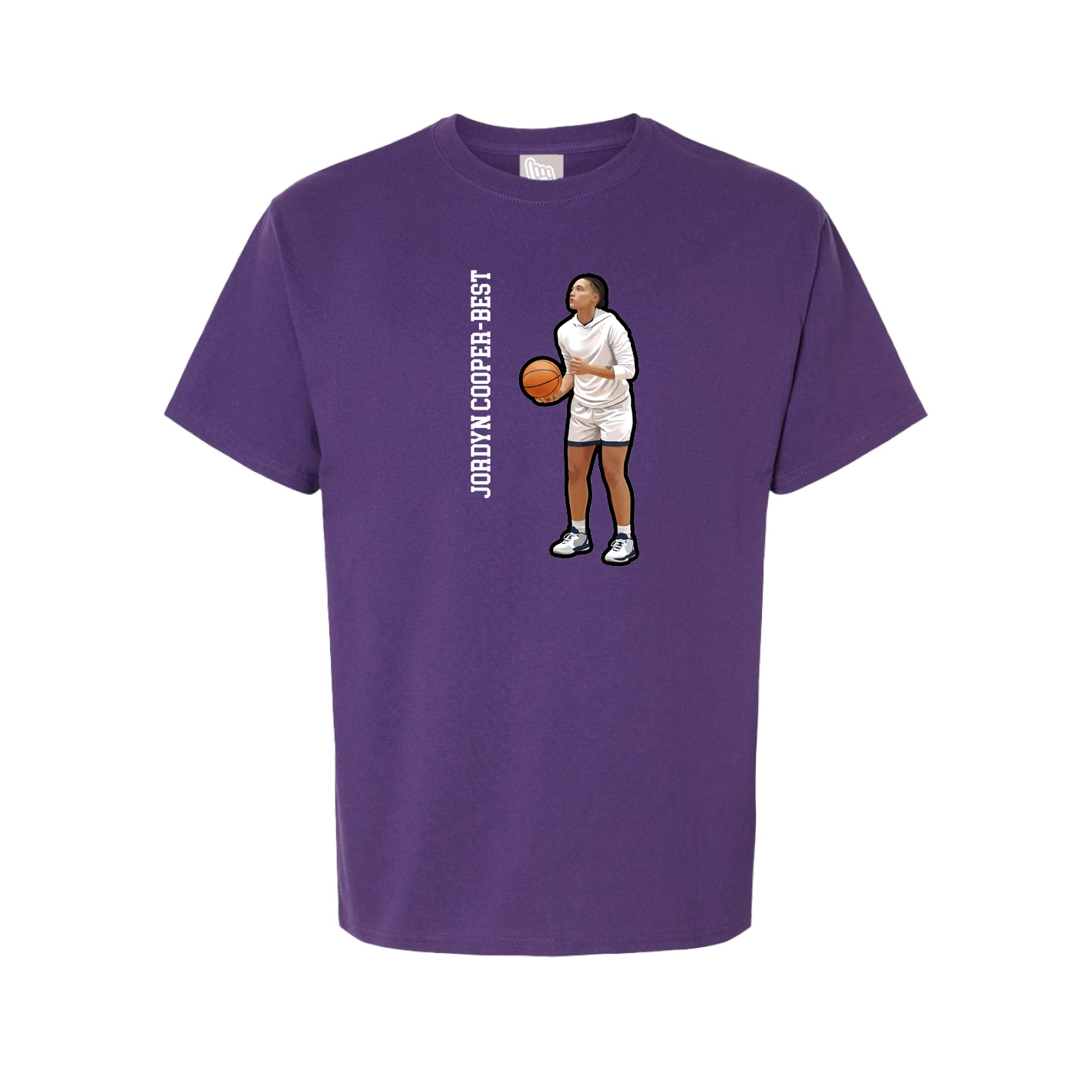 Tee — Name Vertical in Purple