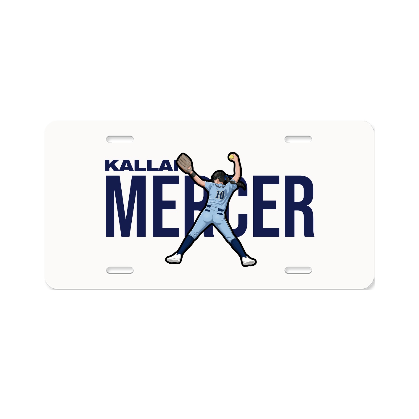 License Plate — Player Name in Classic